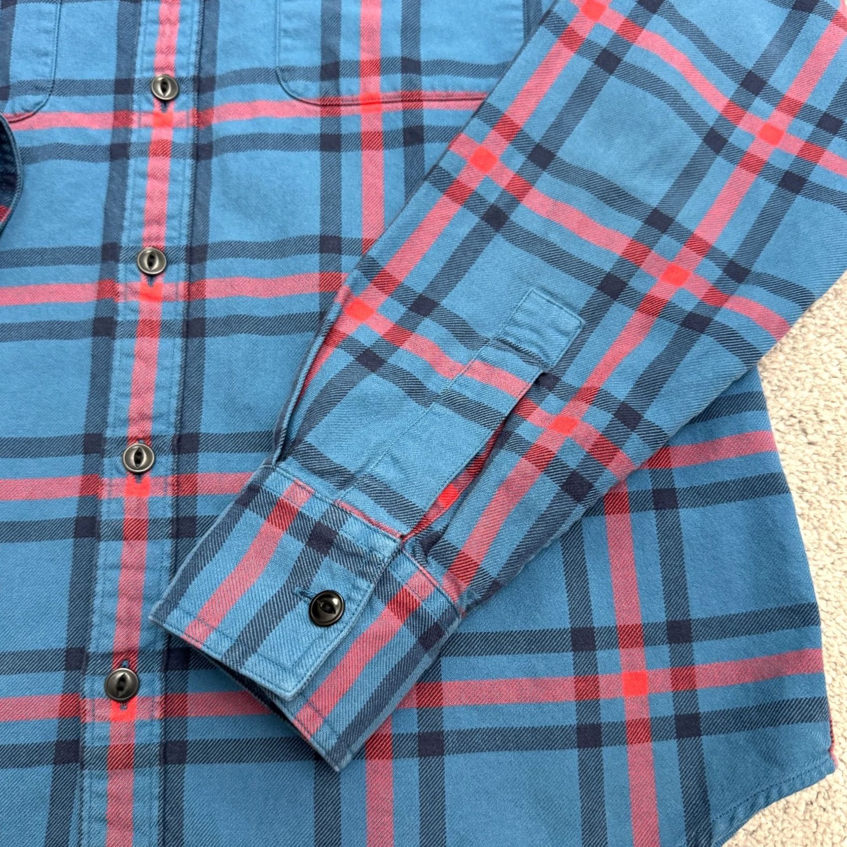 Bonobos Bonobos Slim Flannel Shirt Mens M Blue Plaid Long Sleeve Button-Up Classic, Preppy, Cotton Full Size Regular Size US M / EU 48-50 / 2 - 4 Thumbnail