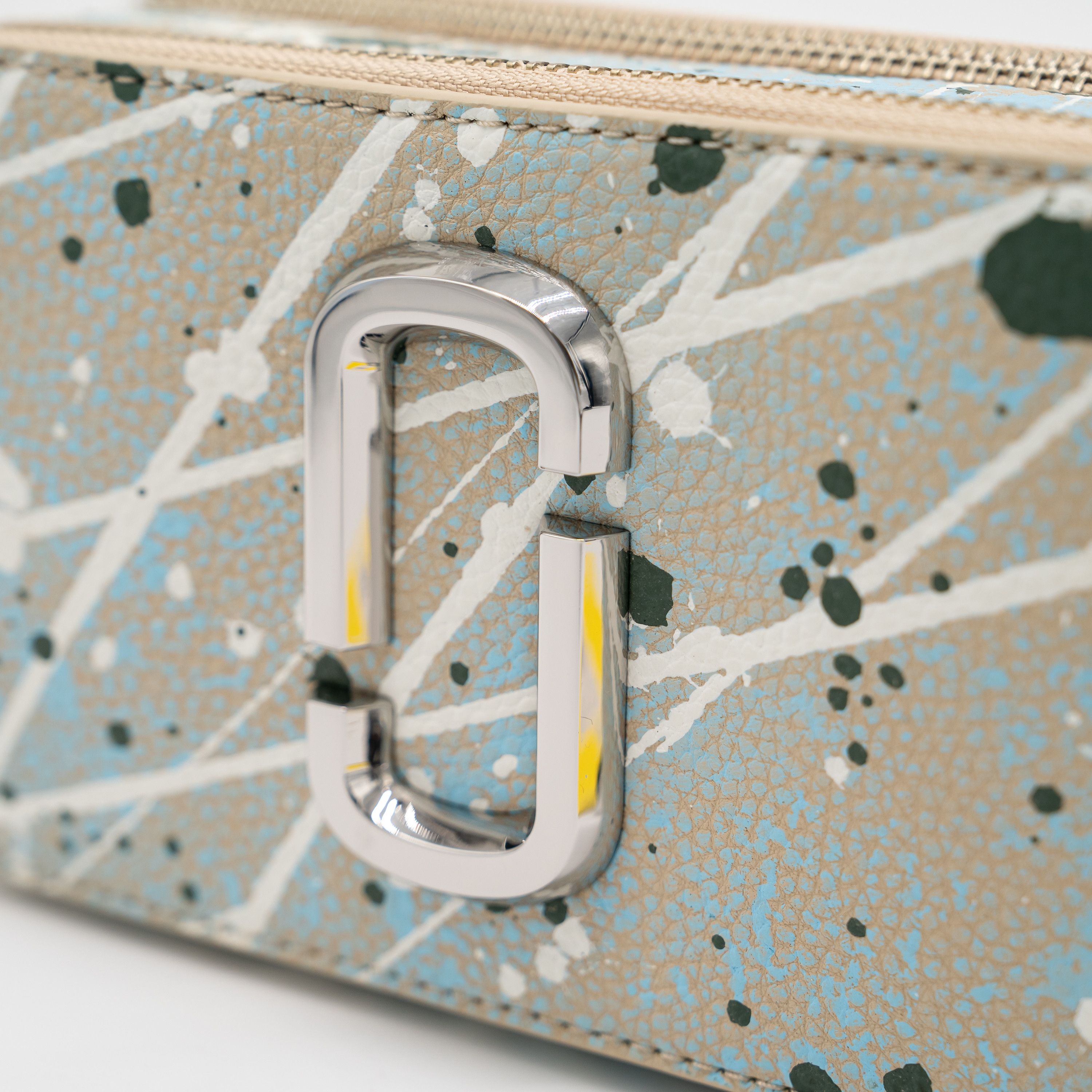 Marc Jacobs Marc Jacobs Paint Splatter Blue Snapshot Bag Shoulder Size ONE SIZE - 6 Thumbnail