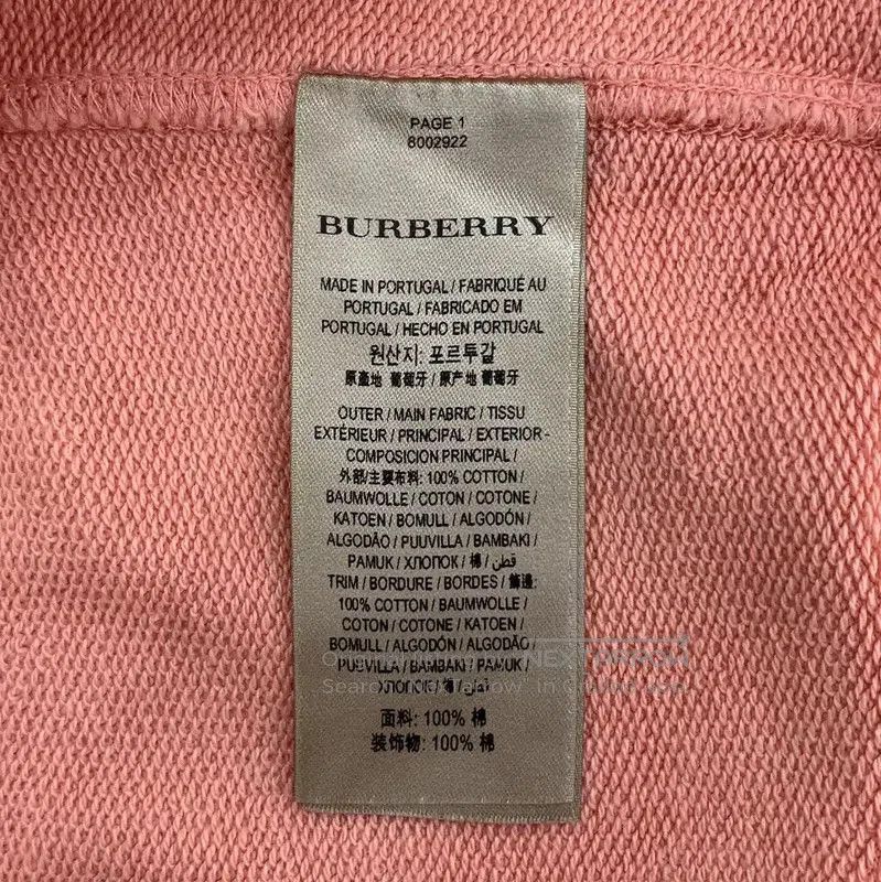 Burberry Burberry Pink Cotton Women's Sweatshirt. Size S / US 4 / IT 40 - 6 Thumbnail