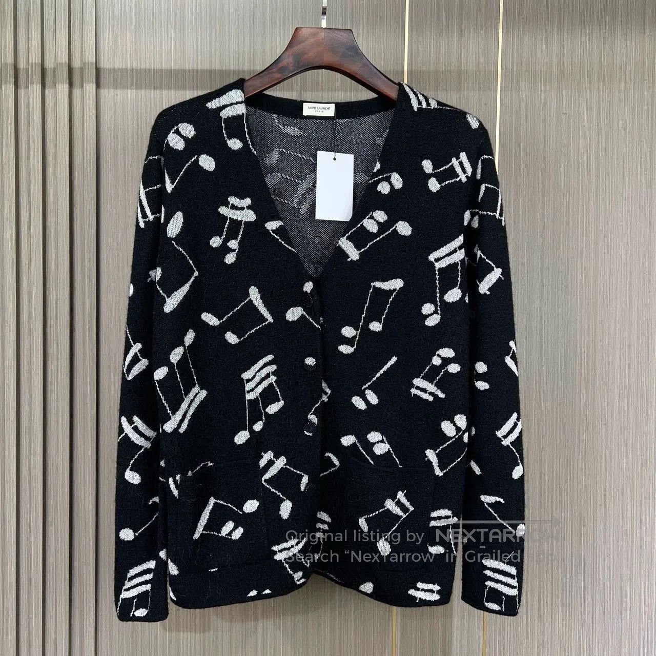 Saint Laurent Paris Saint Laurent Paris Music note cardigan sweater. Size US S / EU 44-46 / 1 - 1 Thumbnail