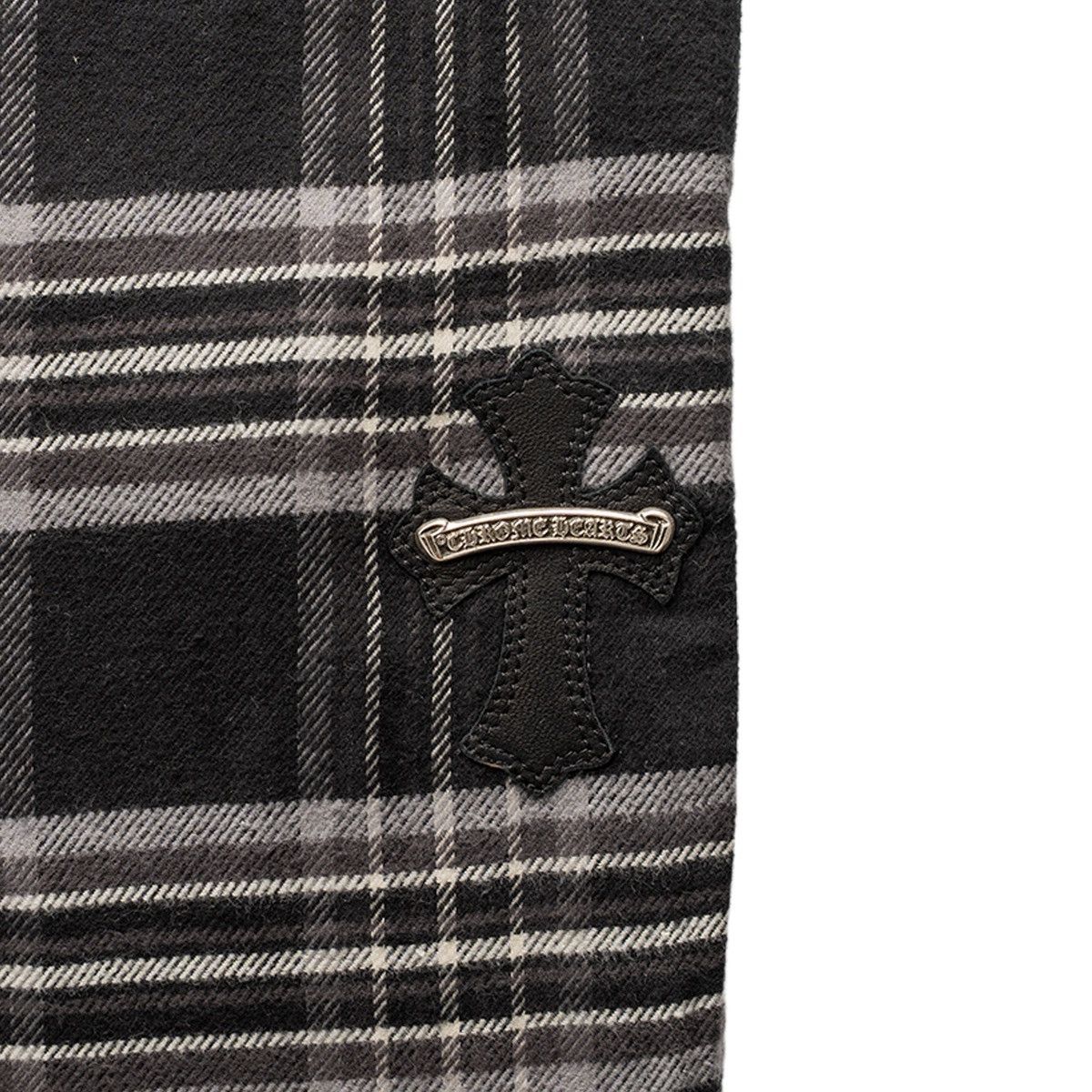 Chrome Hearts After School Leather Cross Patch Flannel Pants Black Grey W Size US 36 / EU 52 - 3 Thumbnail