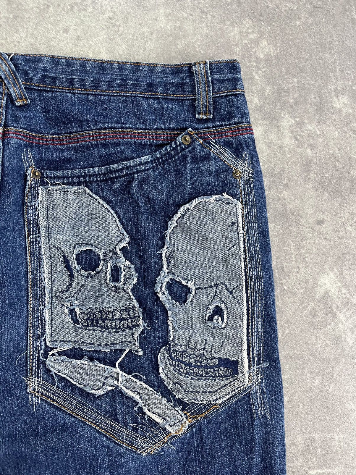Artful Dodger 00s Artful Dodger Rare Skulls Baggy Denim Jeans 40 XXL Size US 40 / EU 56 - 12 Thumbnail
