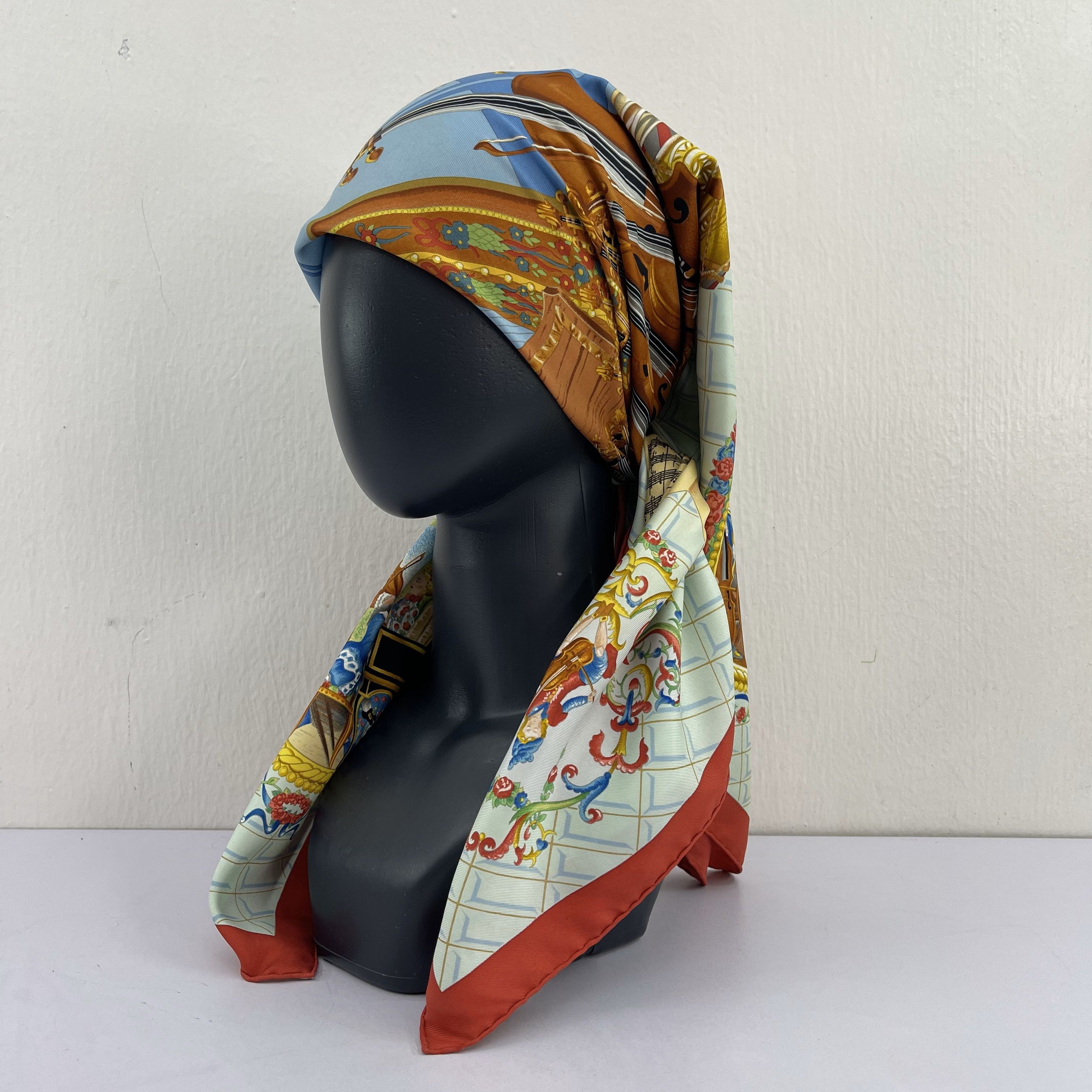 Hermes Vintage Hermès Paris Hommage A Mozart Silk Scarf - S7007 Size ONE SIZE - 1 Thumbnail