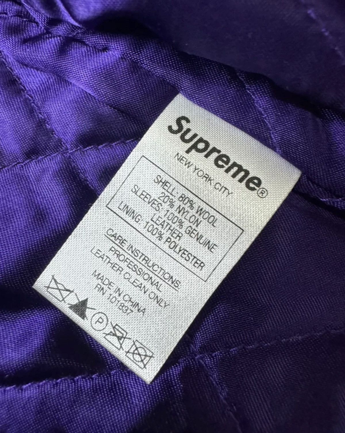 Supreme Supreme purple motion logo varsity Jacket Size US M / EU 48-50 / 2 - 5 Thumbnail