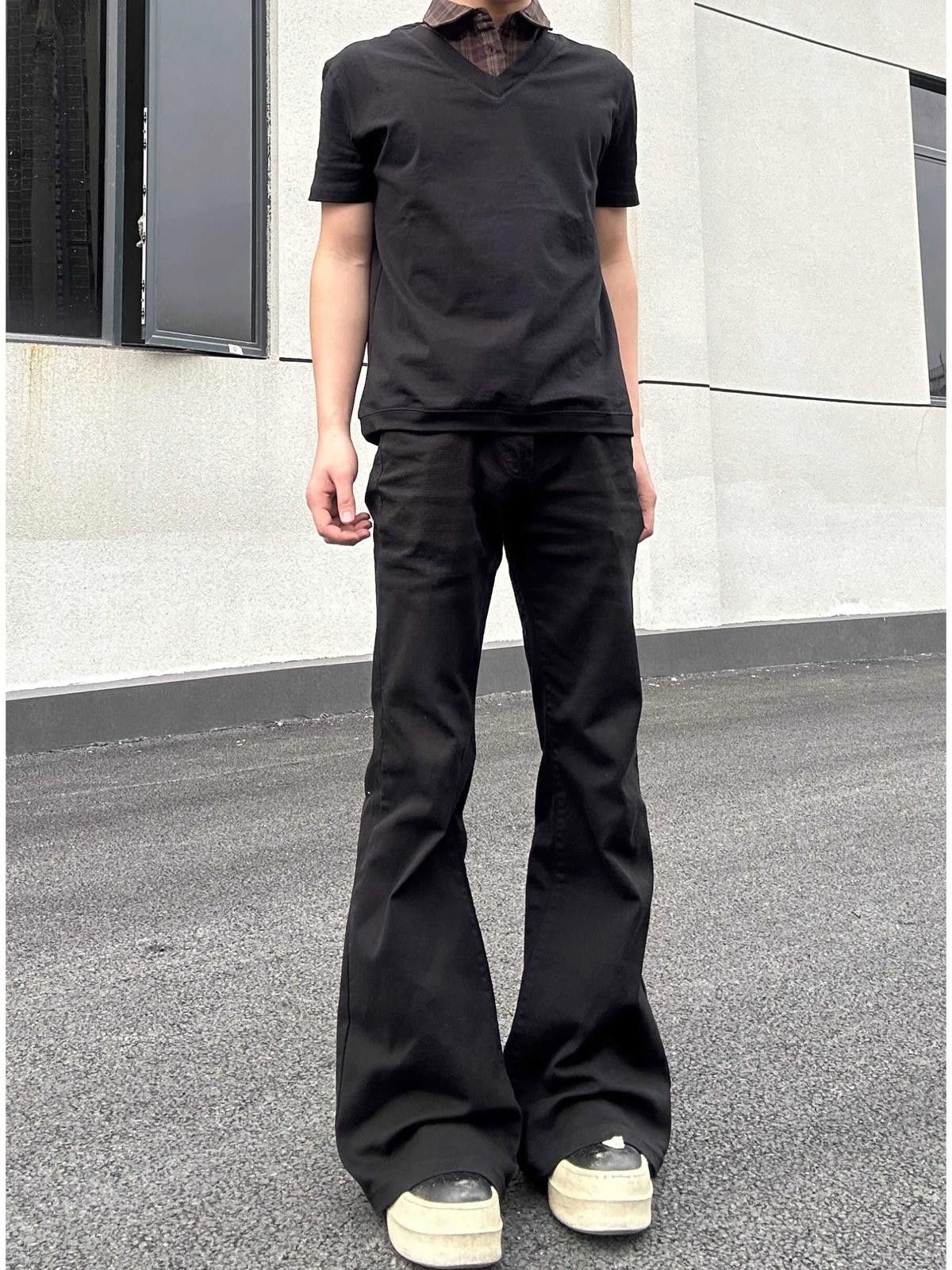 Other Black Low Waist Flared Jeans – Cleanfit Unisex Denim Size US 32 / EU 48 - 2 Thumbnail