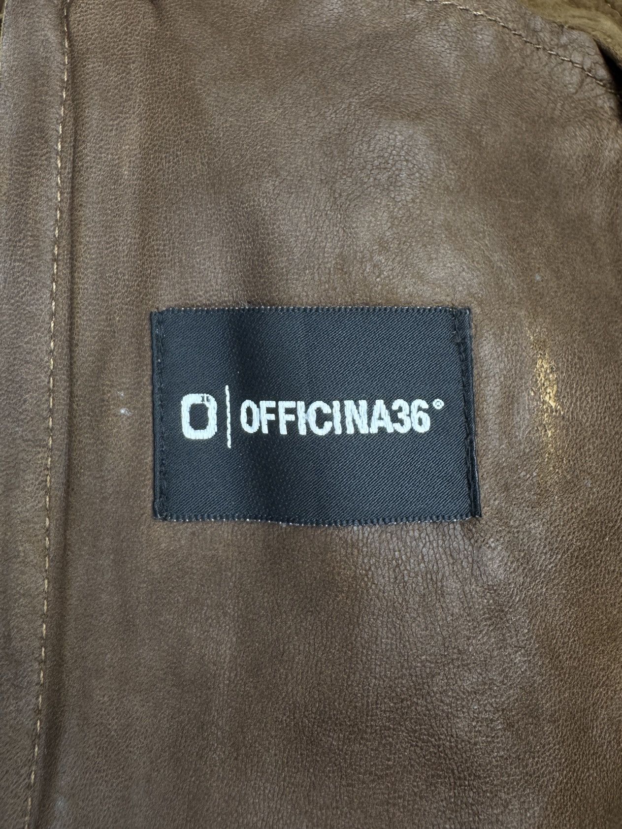 Officina36 Officina 36 brown leather suede biker bomber jacket Size US M / EU 48-50 / 2 - 11 Thumbnail