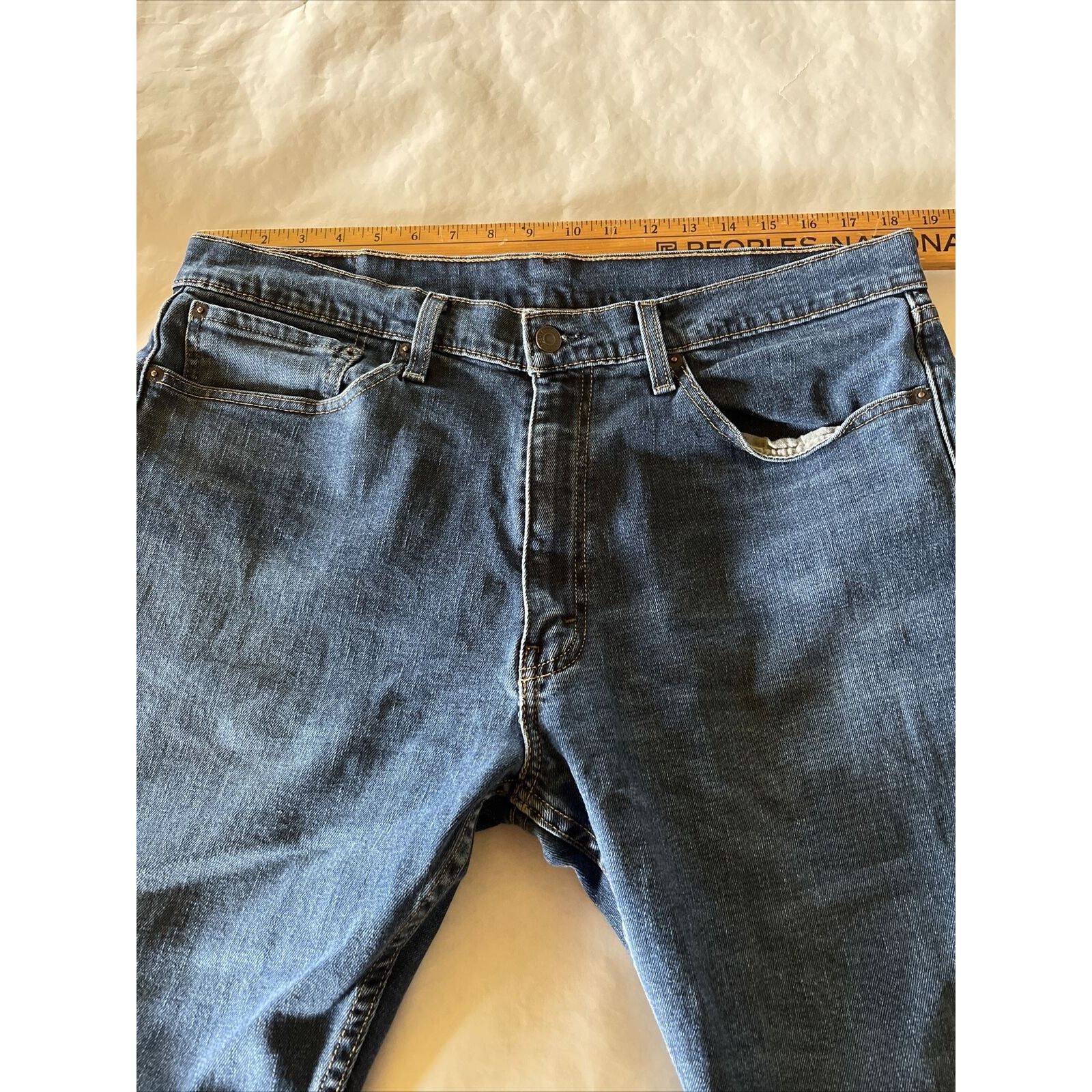 Levi's Levis 505 Jeans Mens 36x30 Dark Wash Denim Cotton Blue Y2K Size US 36 / EU 52 - 3 Thumbnail