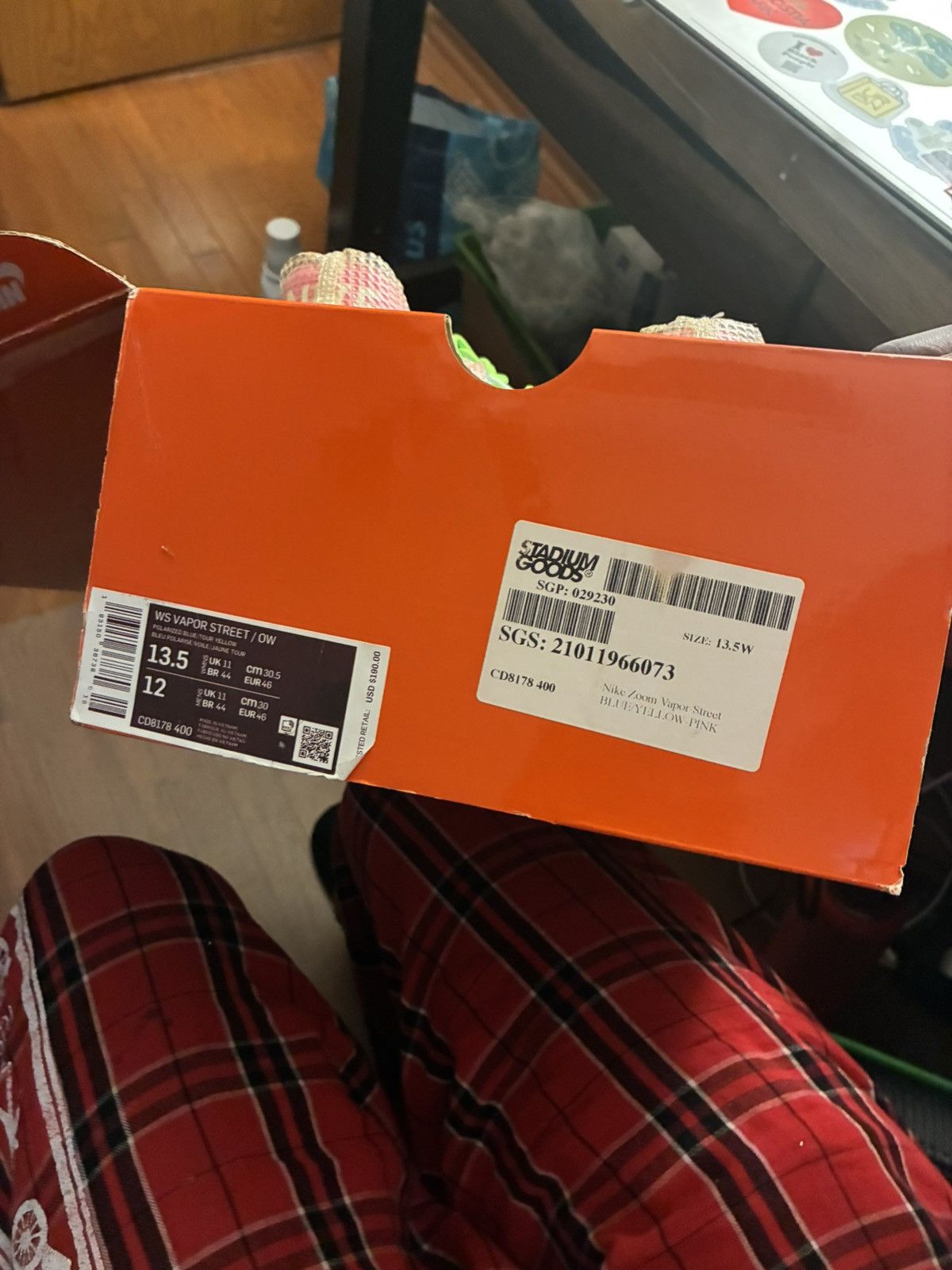 Nike Nike X Off White Light Blue Vapor Street Size US 12 / EU 45 - 4 Thumbnail