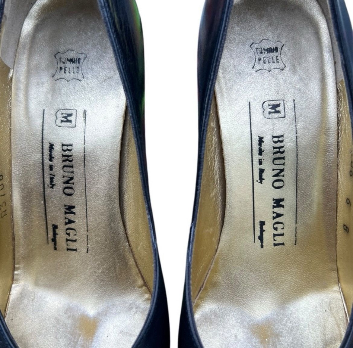 Bruno Magli Vintage Bruno Magli Italian Leather Heels –Gold Cage Toe 6B Size US 6 / IT 36 - 6 Thumbnail