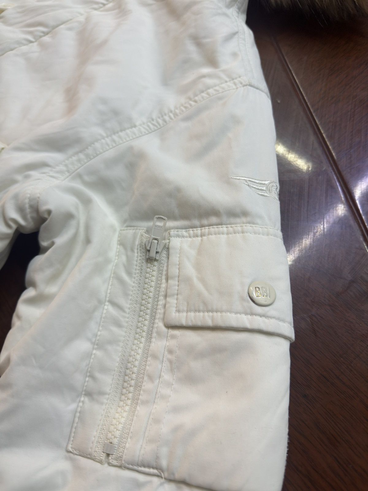 Japanese Brand × Le Grande Bleu (L.G.B.) Vintage Cropped Fur Hood Bomber Jacket Size US S / EU 44-46 / 1 - 7 Thumbnail