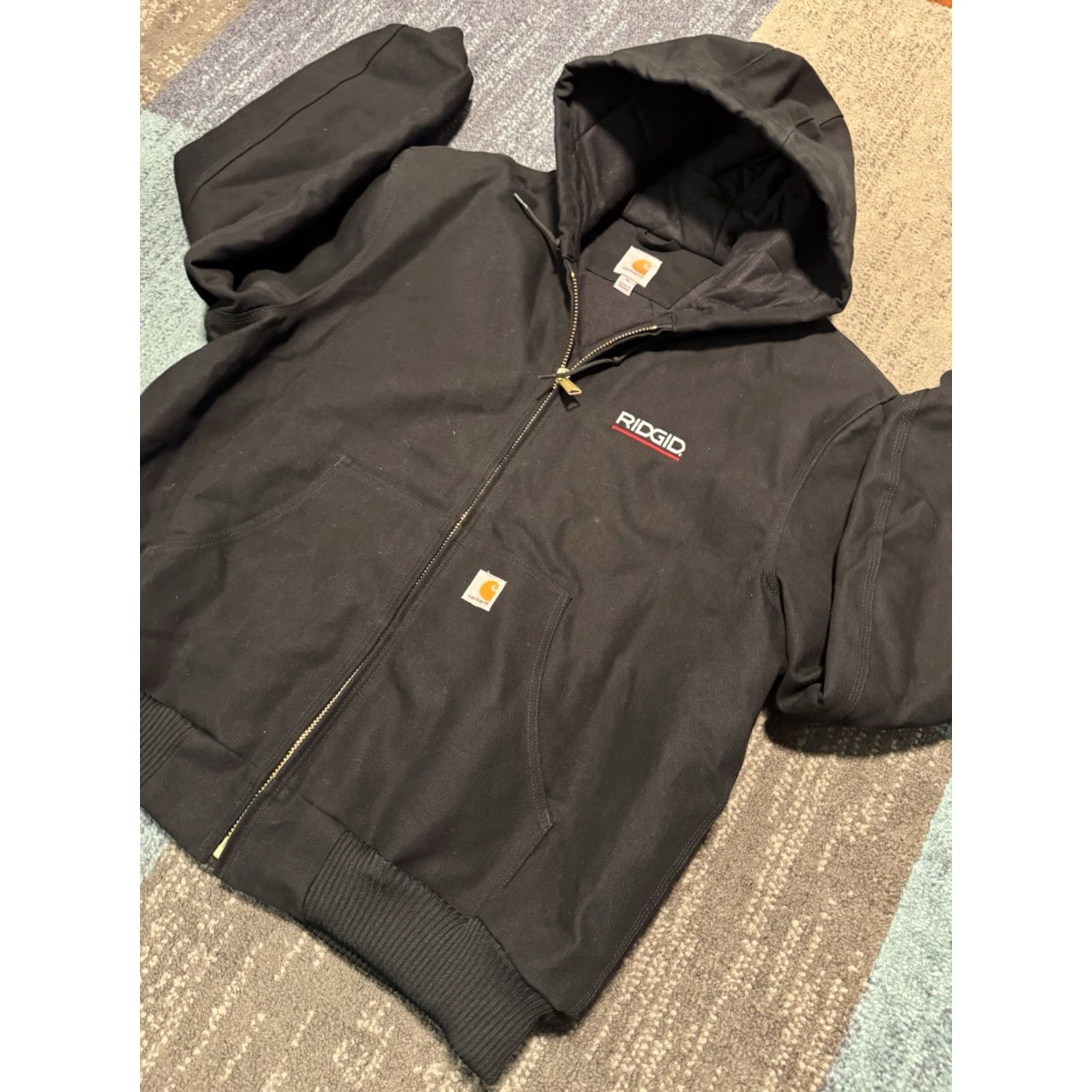 Carhartt Carhartt Jacket Mens XL Canvas Duck Quilted Lining 103940 Black RIGID Logo Size US XL / EU 56 / 4 - 4 Thumbnail