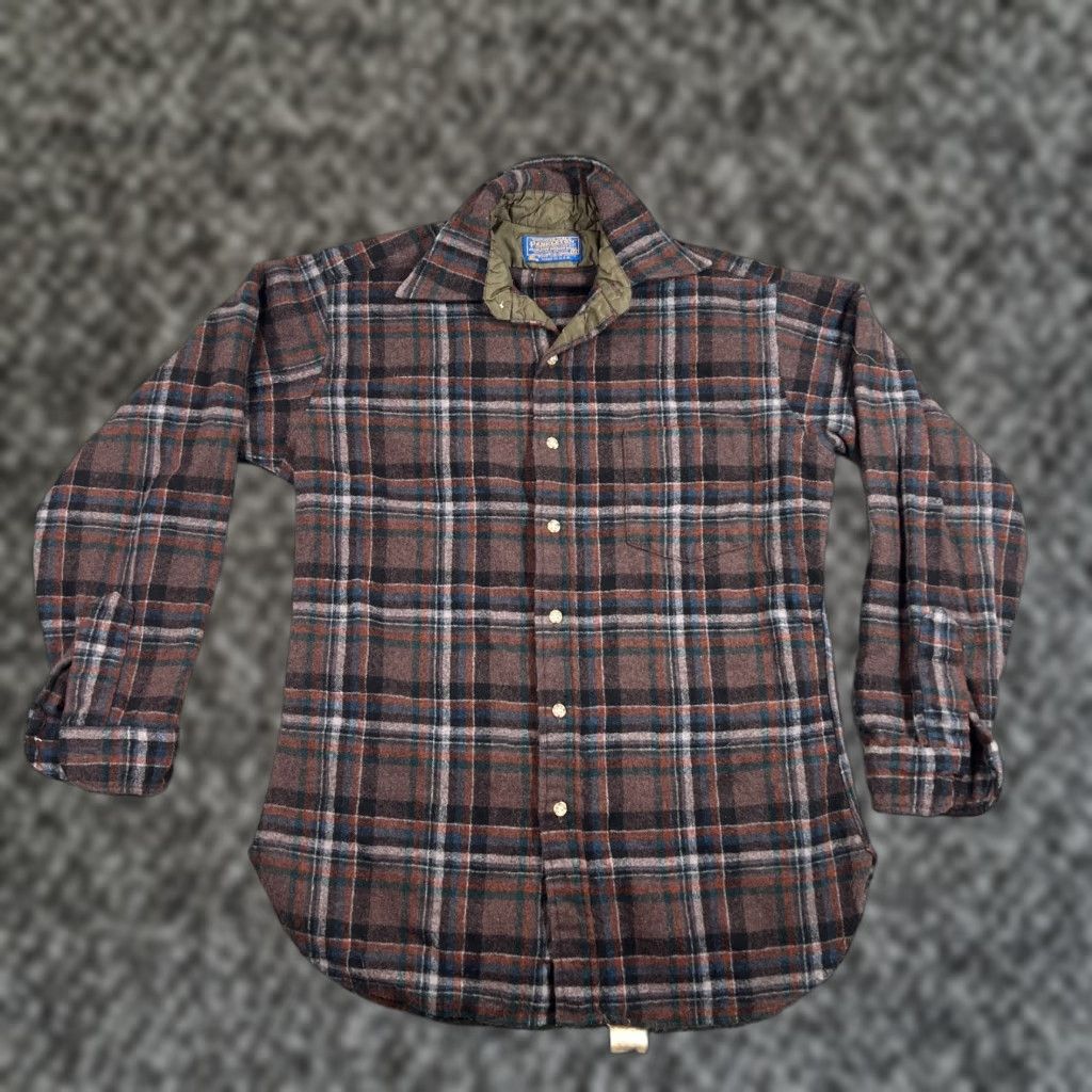 Pendleton VINTAGE Pendleton Wool Flannel Shirt Men’s Medium Blue Plaid Check 90s Retro Outdoor Made in USA Size US M / EU 48-50 / 2 - 1 Thumbnail