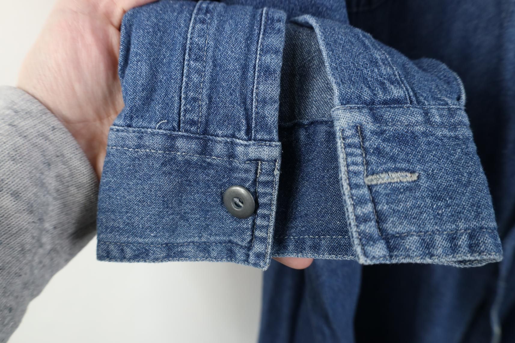 Vintage Vintage 90s Streetwear Big Pocket Denim Button Down Shirt Size US XL / EU 56 / 4 - 9 Thumbnail