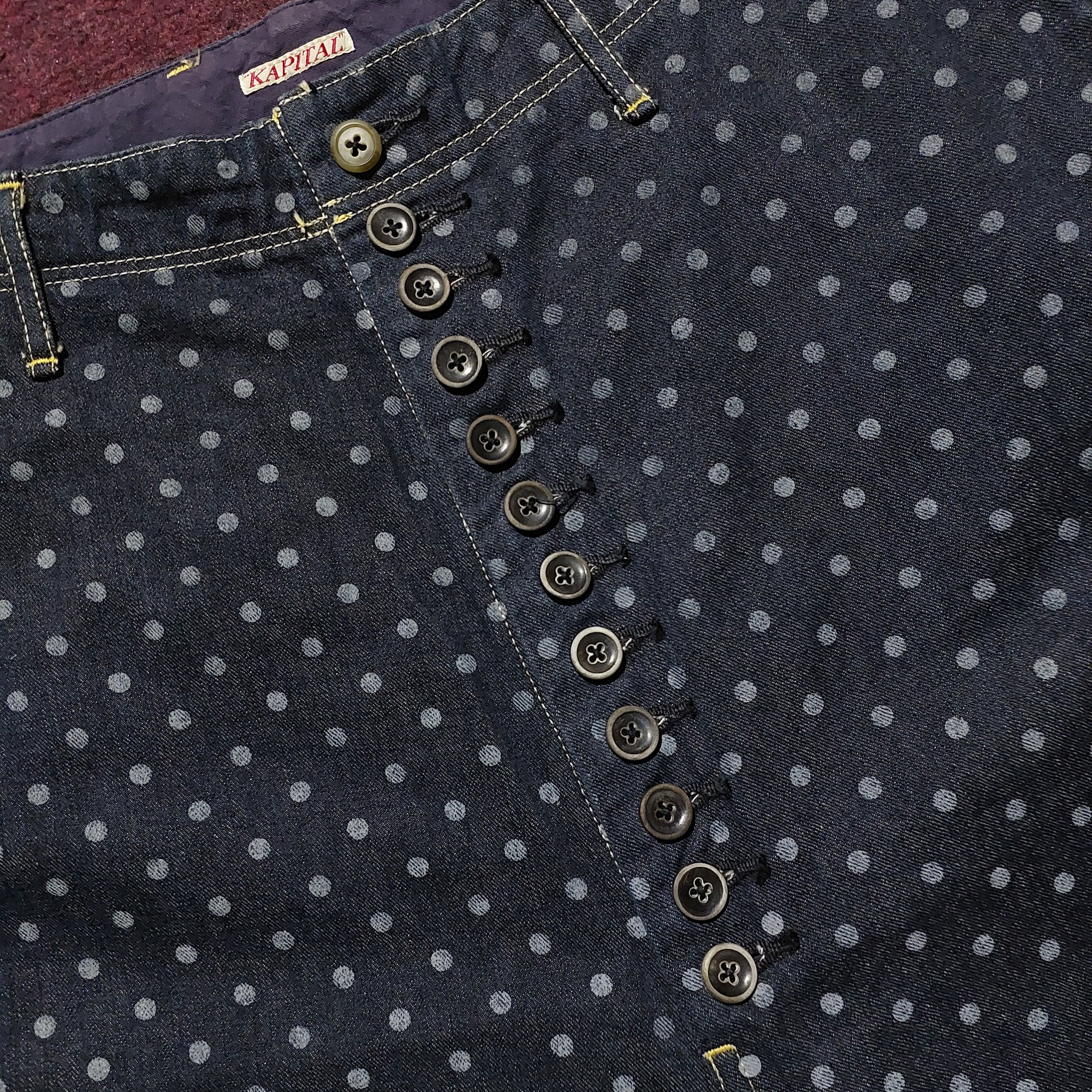 Kapital Kapital polca Clown button down denim pants Size US 32 / EU 48 - 9 Thumbnail