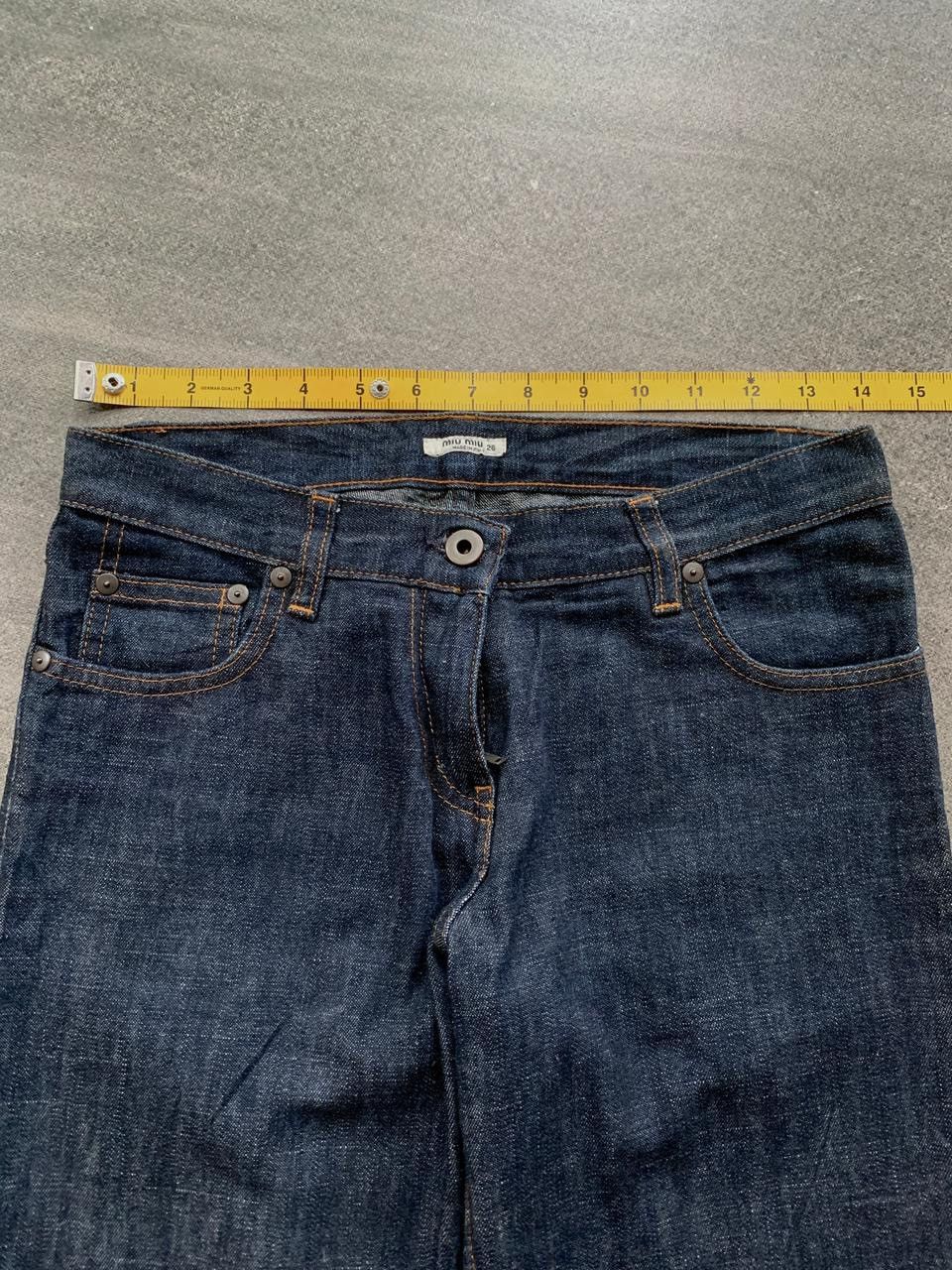Miu Miu 2000s Flared Indigo Denim Jeans Size 27" / US 4 / IT 40 - 11 Thumbnail