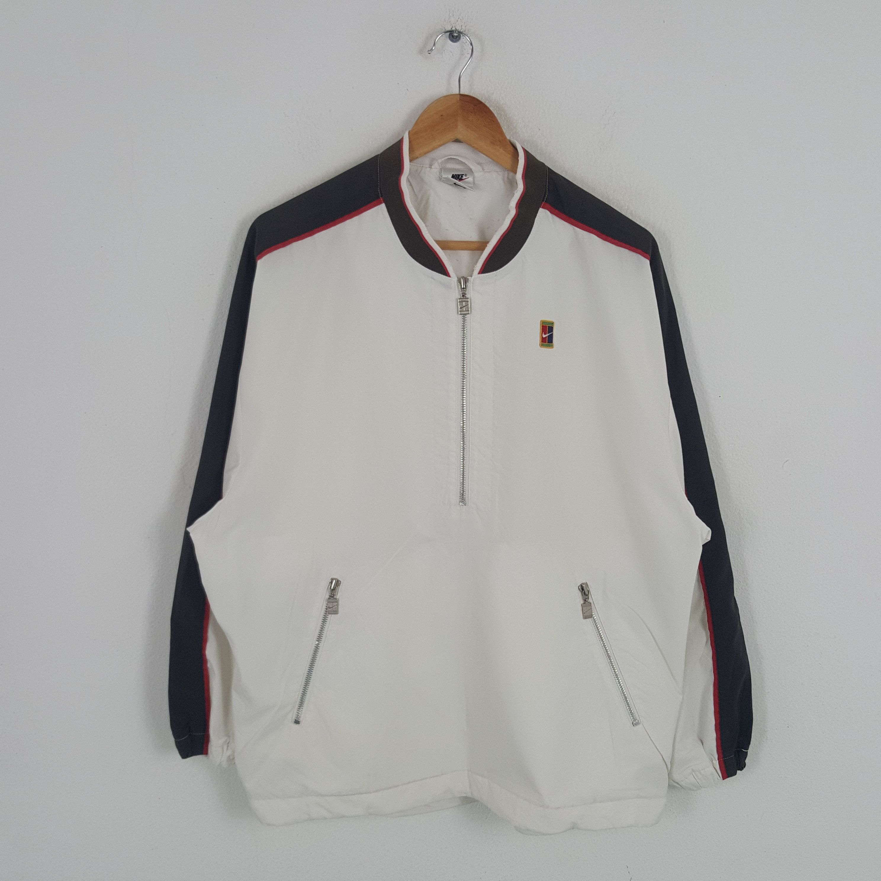 Nike × Vintage Vintage Nike Court American Sport Windbreaker Sweatshirt Size US L / EU 52-54 / 3 - 1 Thumbnail