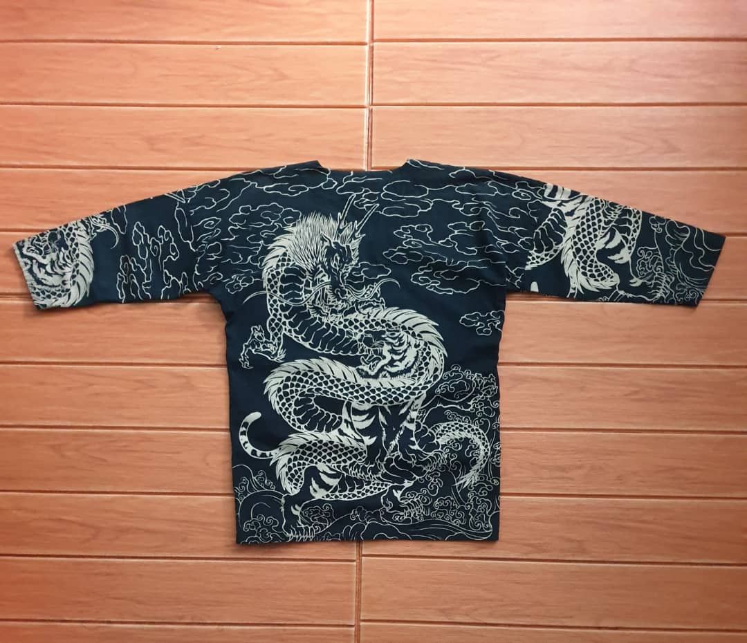 Japanese Brand 💥Cropped head monogram dragon yakuza longsleeve shirt Size US M / EU 48-50 / 2 - 2 Thumbnail
