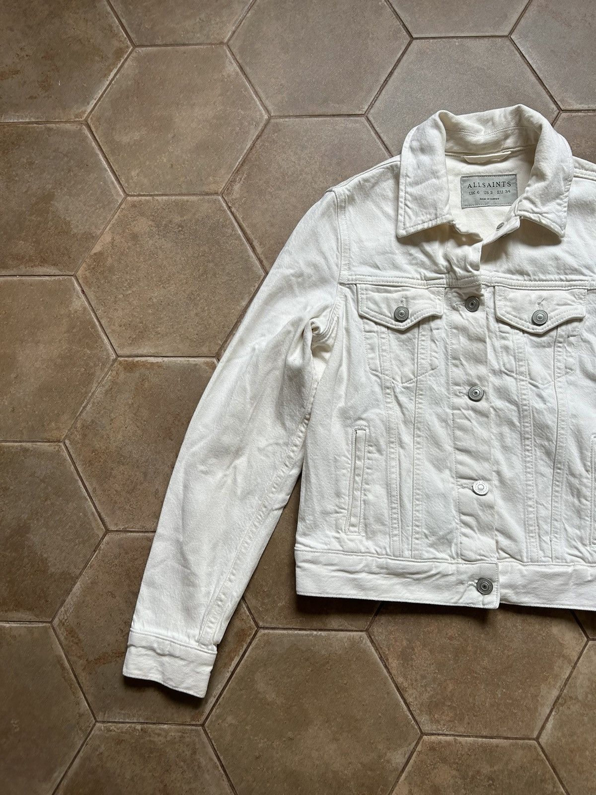 Allsaints × Designer ALL SAINTS DENIM JACKET Size XS / US 0-2 / IT 36-38 - 3 Thumbnail