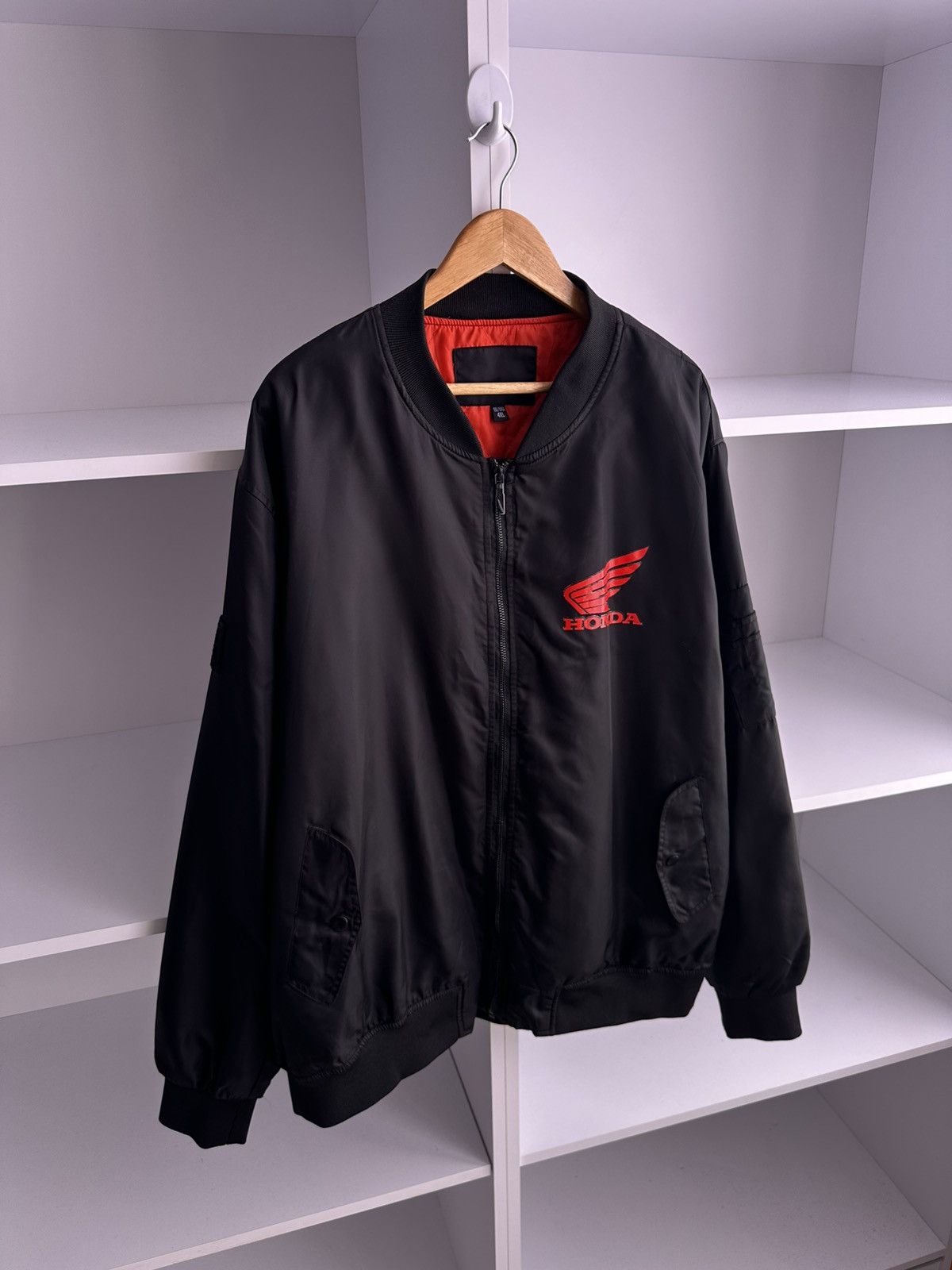 Honda Vintage Honda Racing Black Mens Bomber Jacket Sz XXL Size US XXL / EU 58 / 5 - 3 Thumbnail