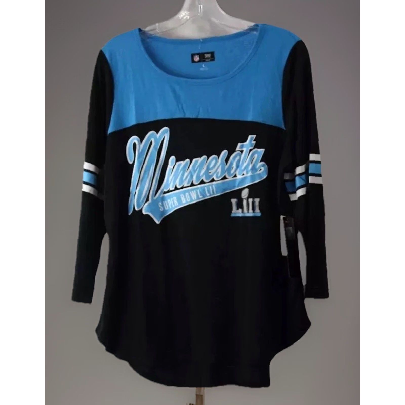 NFL NFL Vikings Shirt Womens 3/4 Sleeve L Multicolor 2018 SuperBowl LII Minnesota Long Shirt Size L / US 10 / IT 46 - 2 Thumbnail