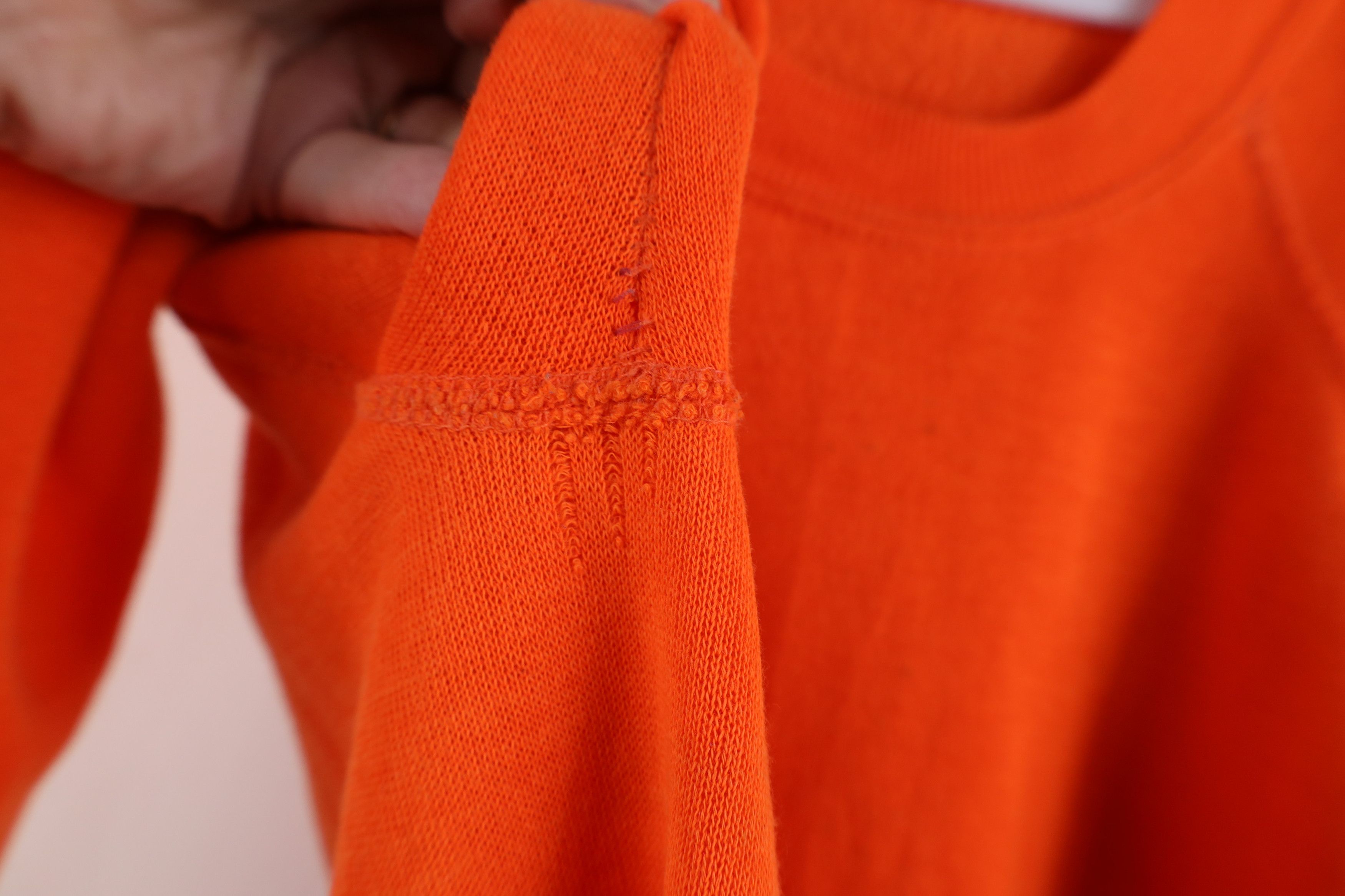 Vintage Vintage 70s Streetwear Blank Crewneck Sweatshirt Orange USA Size US L / EU 52-54 / 3 - 7 Thumbnail