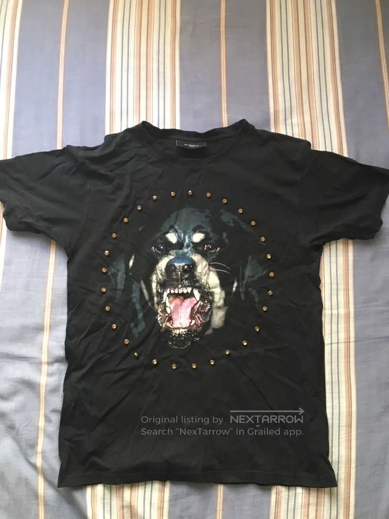 Givenchy Givenchy Dog Head Crystal Short Tee Size US L / EU 52-54 / 3 - 2 Thumbnail