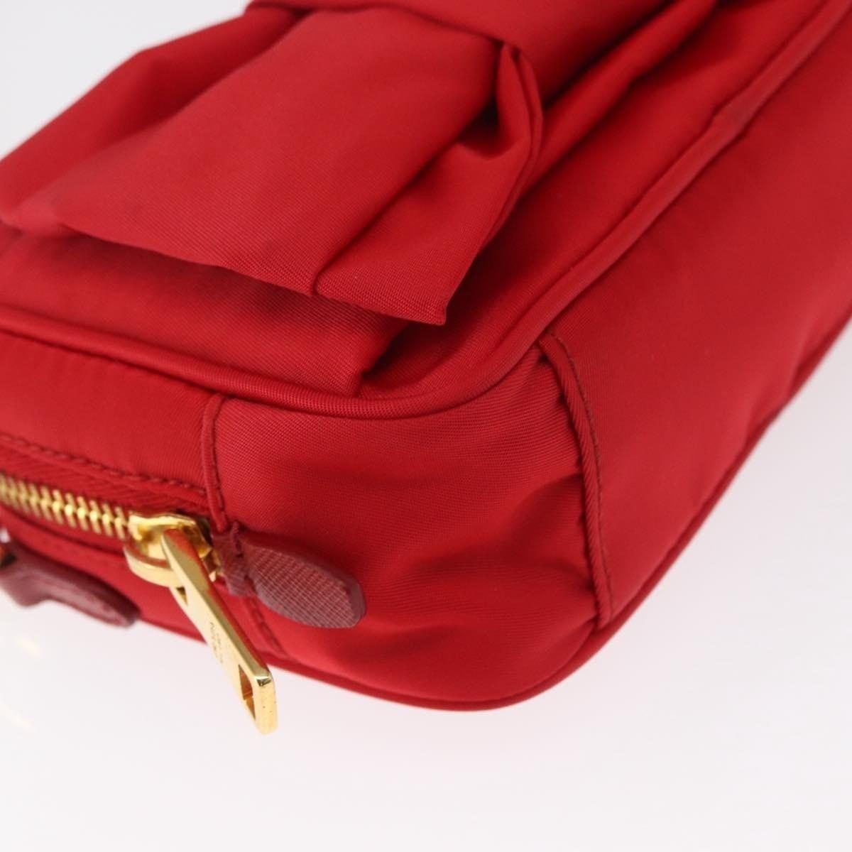 Prada Prada Nylon Shoulder Bag Red Size ONE SIZE - 7 Thumbnail