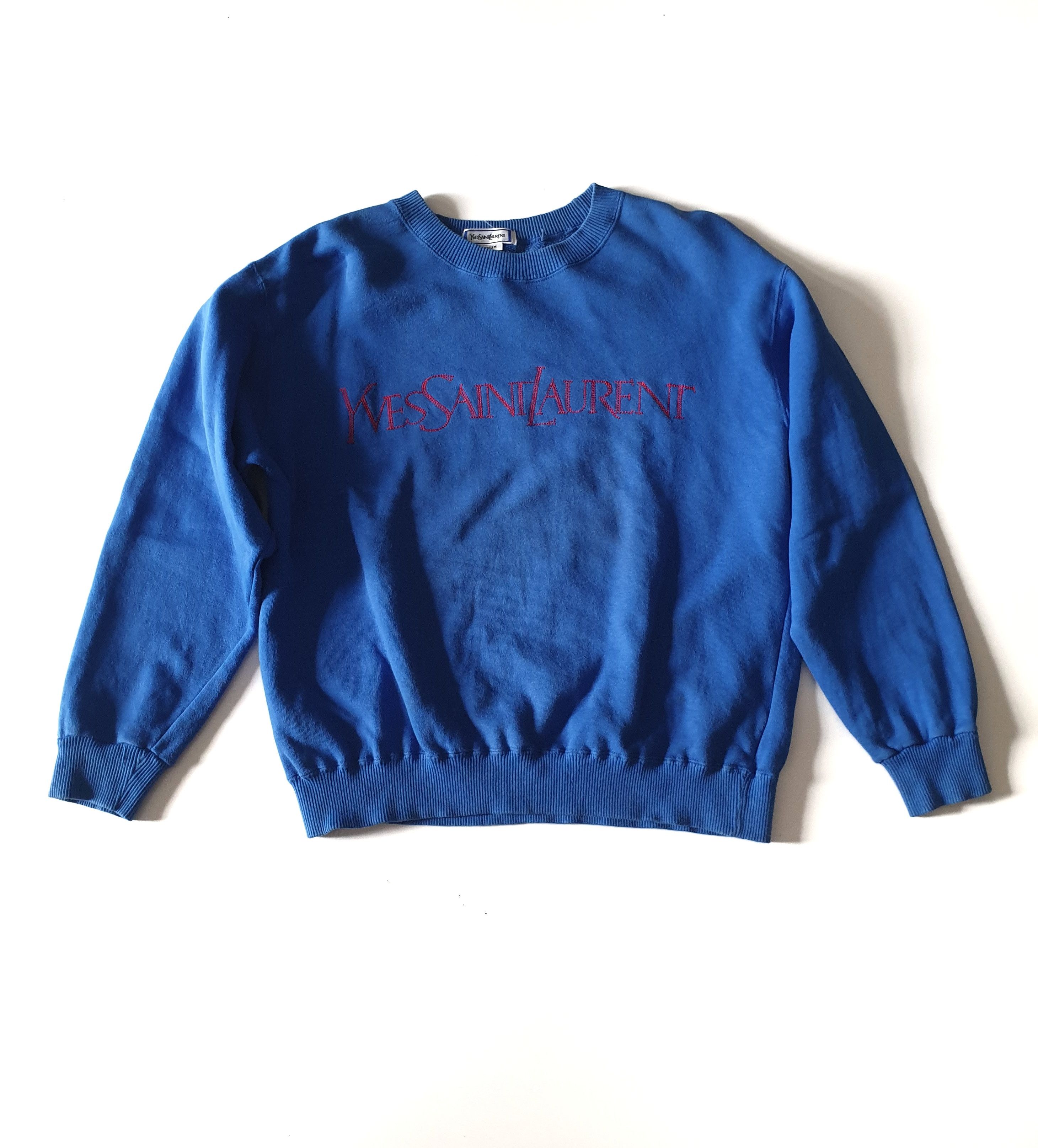 Yves Saint Laurent Vintage YSL Yves Saint Laurent Spell Out Sweatshirt Size US M / EU 48-50 / 2 - 1 Thumbnail