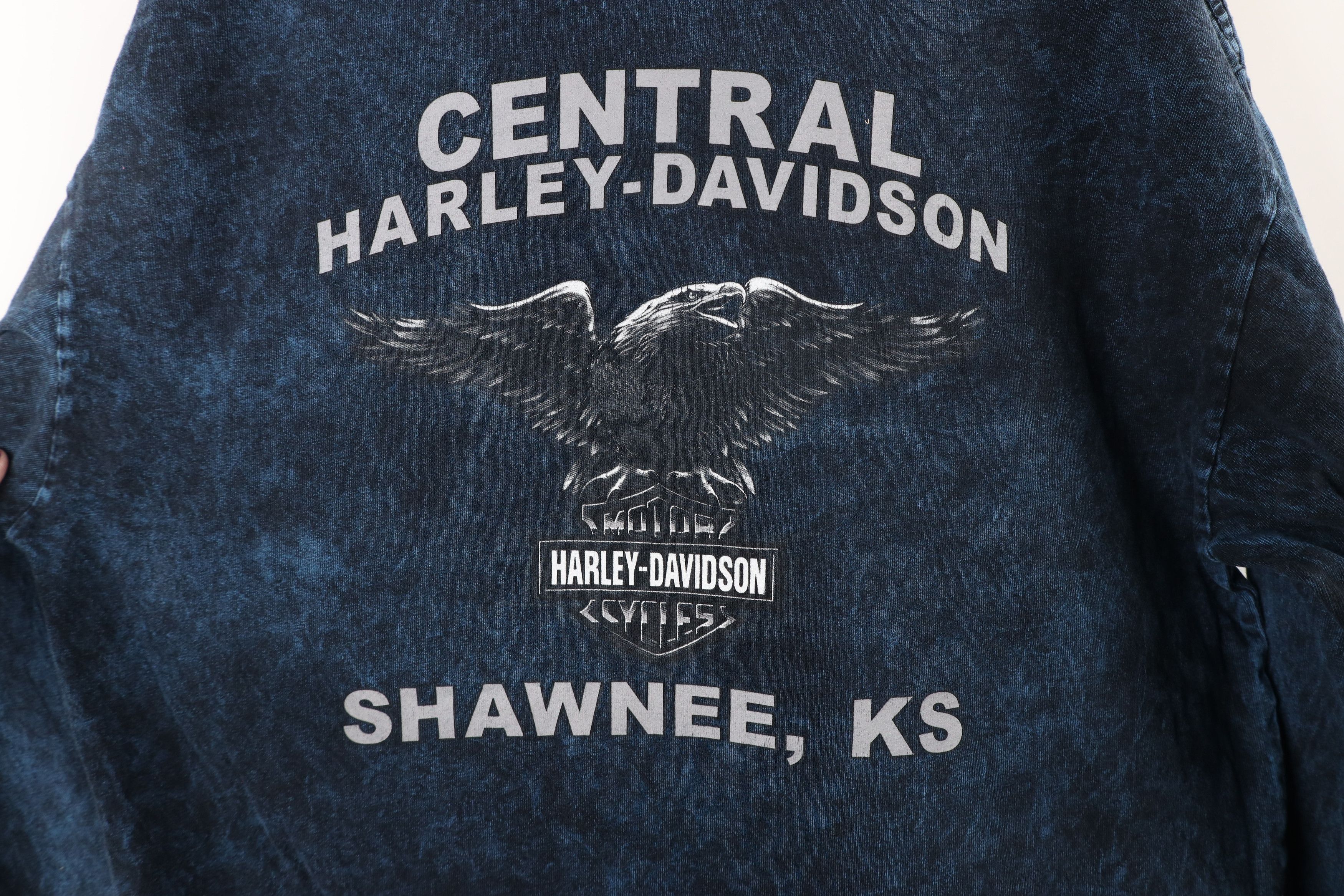 Harley Davidson Vintage Y2K Harley Davidson Tribal Thermal Knit T-Shirt Size US L / EU 52-54 / 3 - 15 Thumbnail