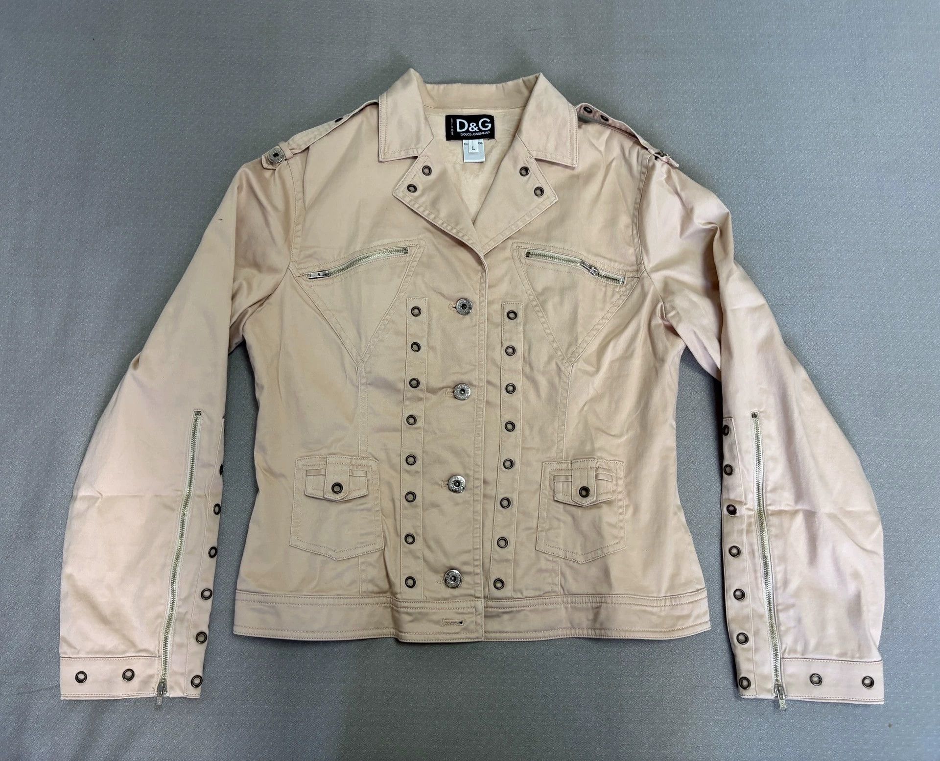 Dolce & Gabbana DG Vintage Rivet Cutout Jackets Size L / US 10 / IT 46 - 4 Thumbnail