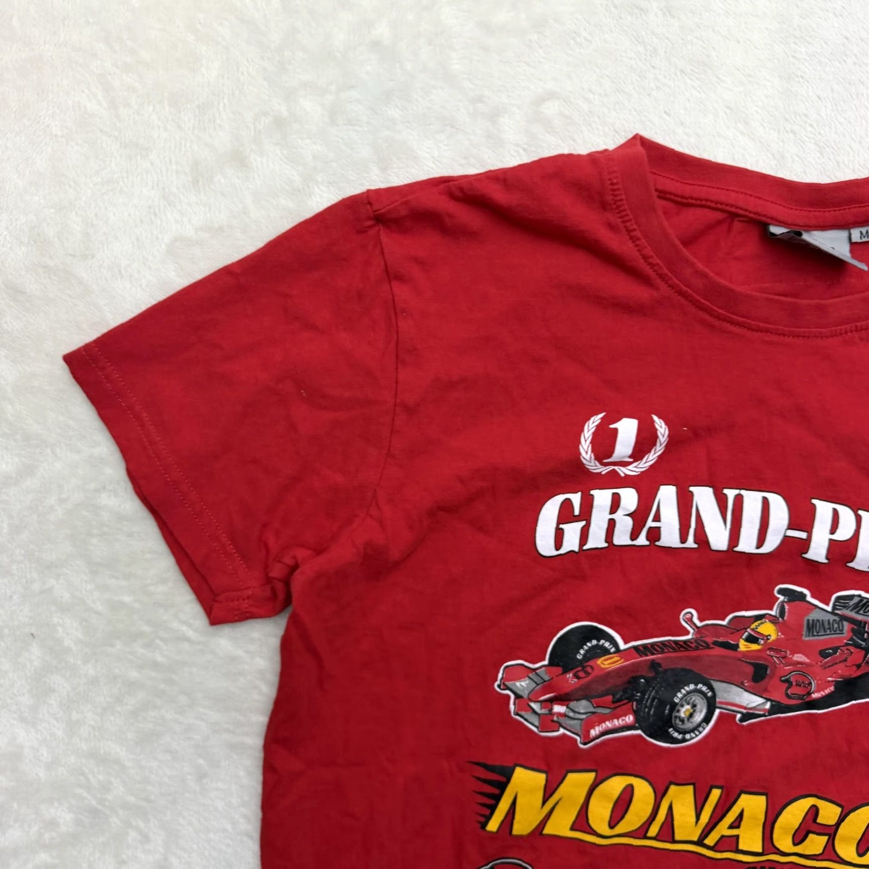 Vintage Monaco Grand Prix Shirt Mens Medium Red Racing Double Sided Graphic Tee Size US M / EU 48-50 / 2 - 6 Thumbnail