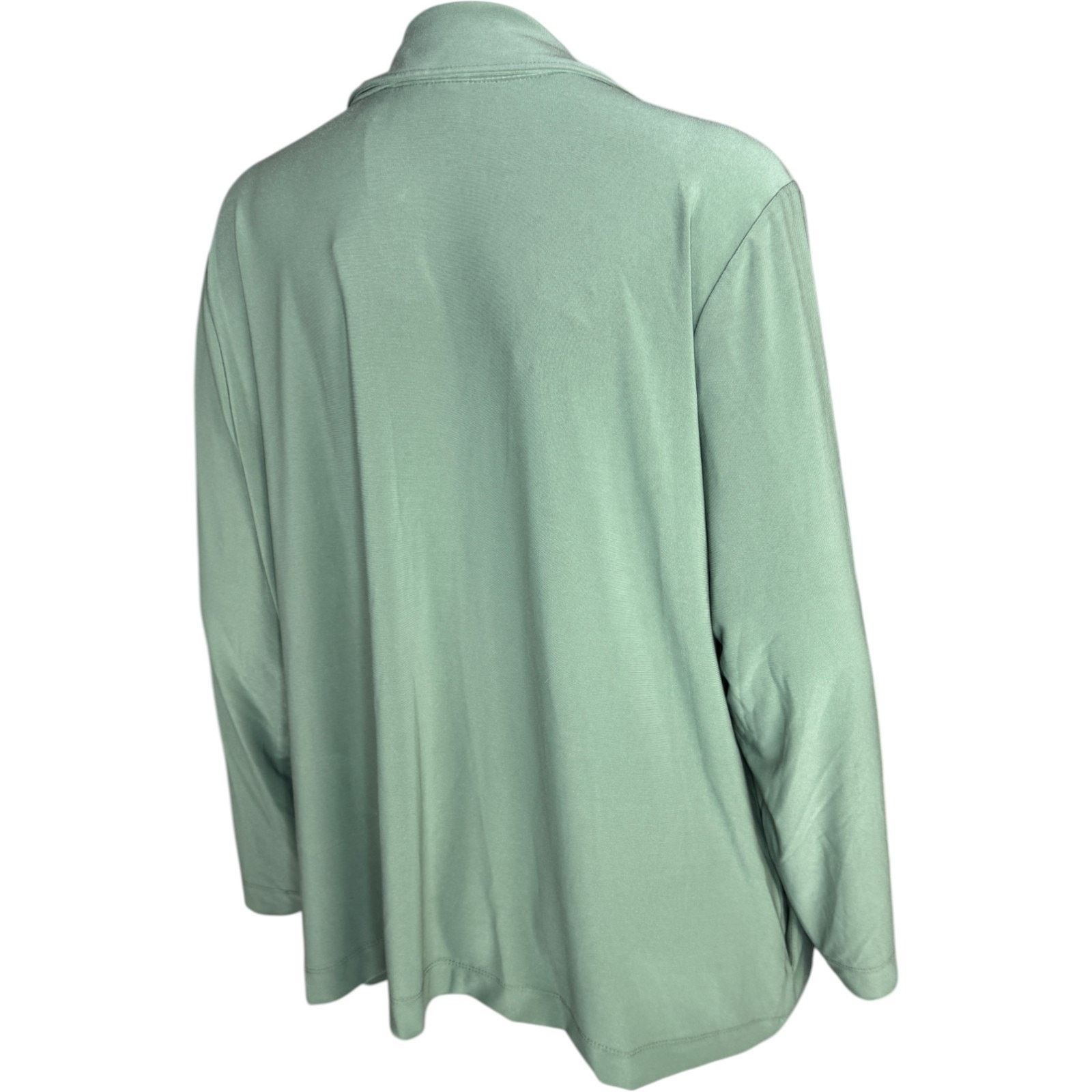 Other Susan Graver LK Notch Collar Jacket Tarragon X-Large Petite Size XL / US 12-14 / IT 48-50 - 9 Thumbnail