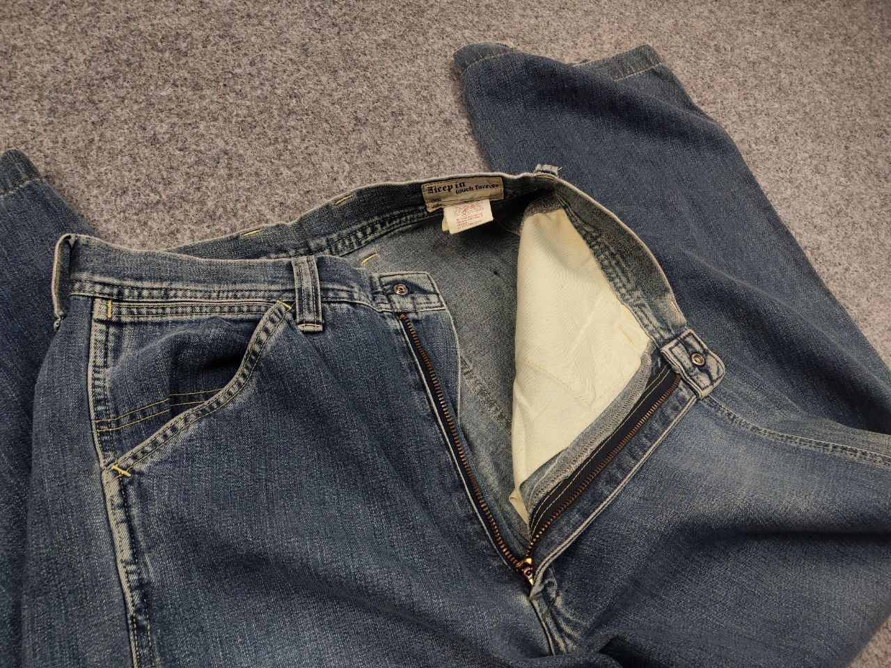 Japanese Brand Vintage Bartack System-u Japanese Denim Faded Jeans Scovill Size US 30 / EU 46 - 15 Thumbnail