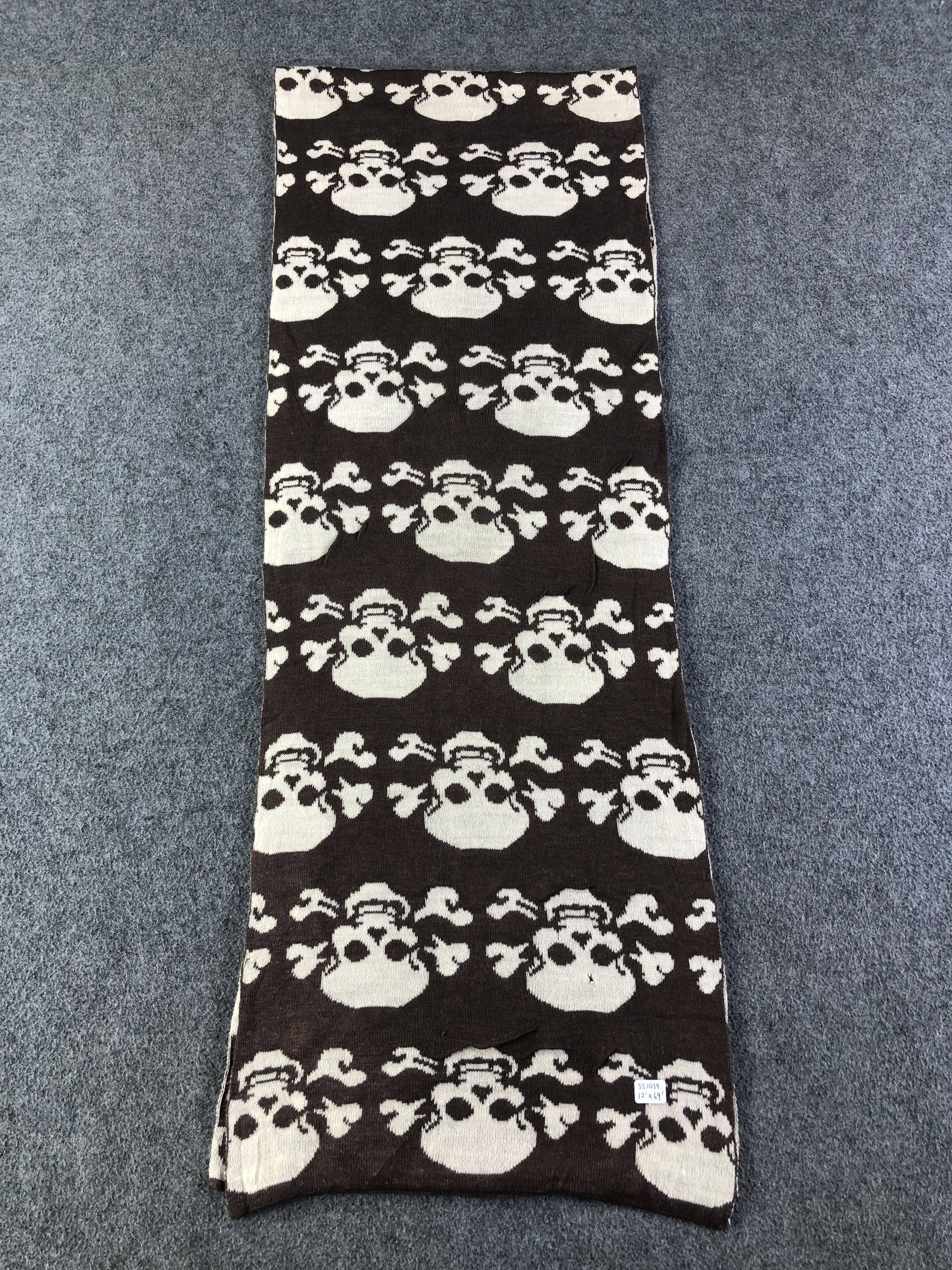 Vintage Skulls Design Scarf / Muffler / Neckwear Size ONE SIZE - 2 Thumbnail