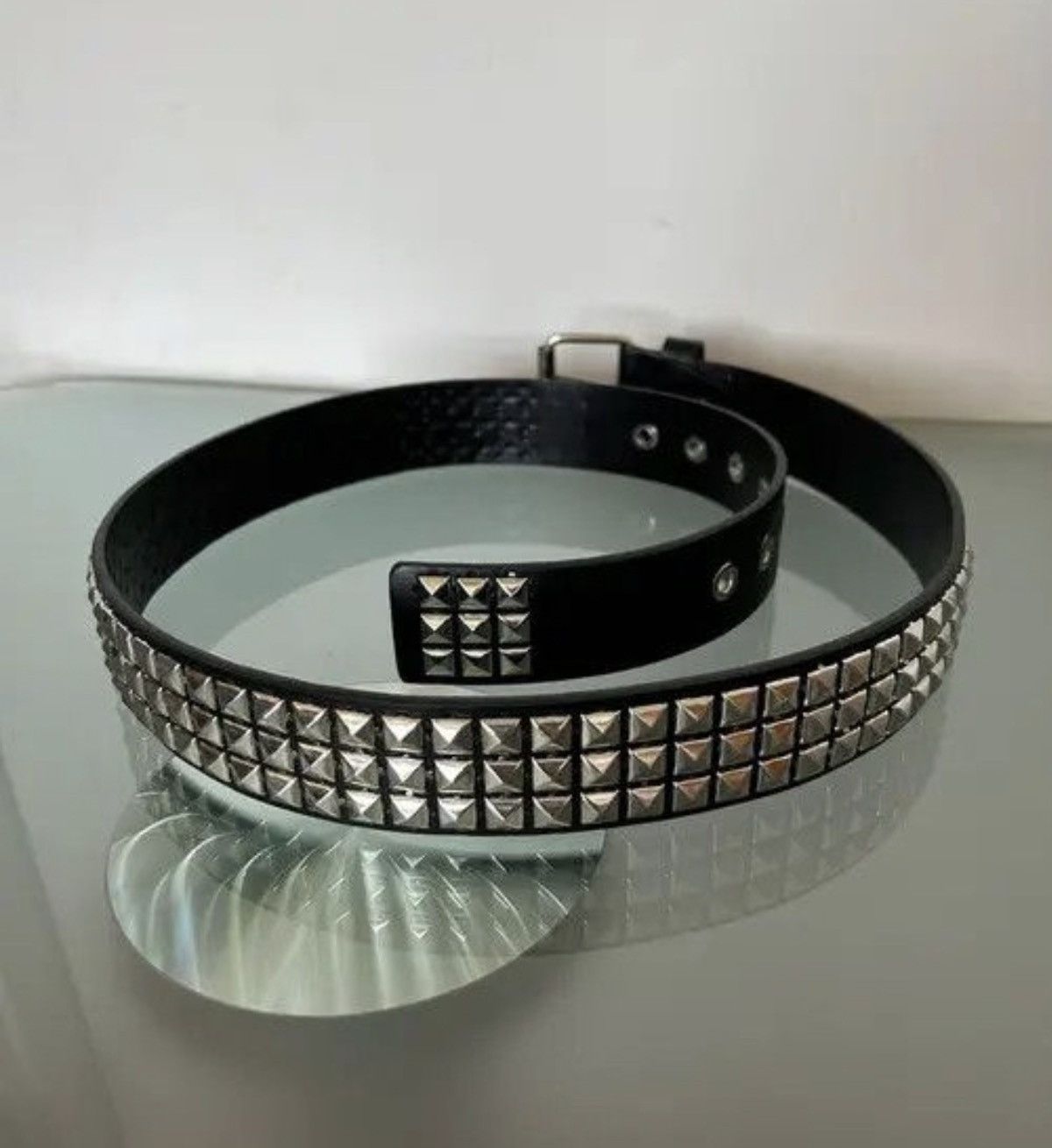Japanese Brand 103 cm Aoyama x Hioki Pyramid Studded Belt (classic) Size ONE SIZE - 3 Thumbnail