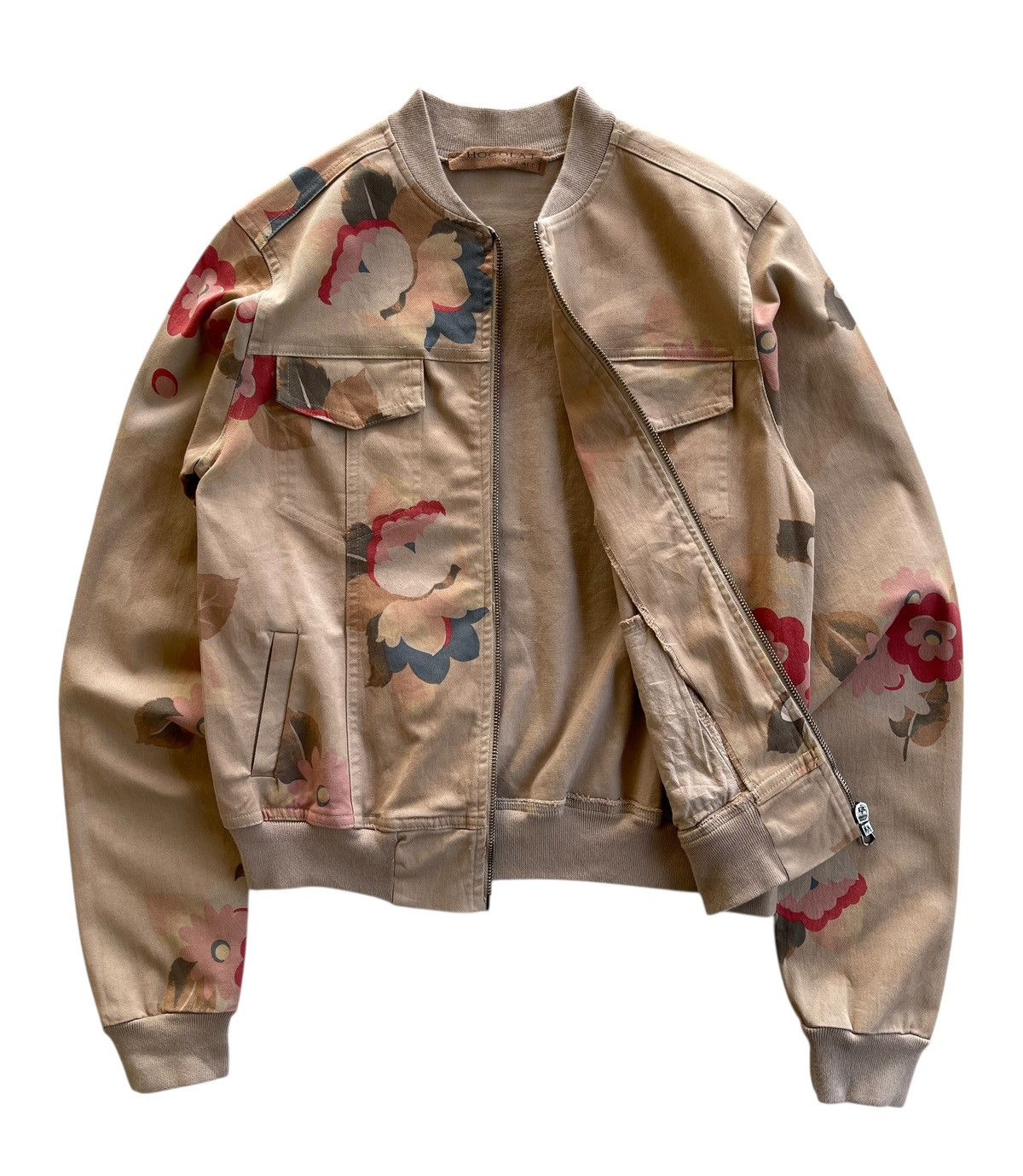 Vintage Italian Chocolat Floral Cropped Bomber Jacket Size S / US 4 / IT 40 - 2 Thumbnail