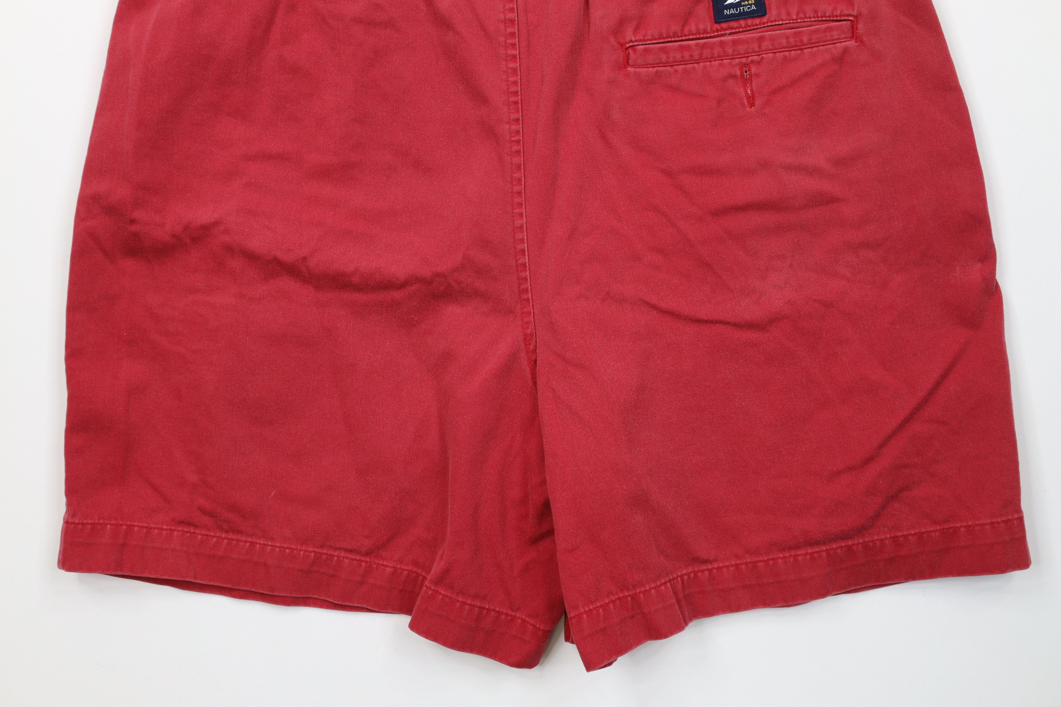 Nautica Vintage 90s Nautica Relaxed Fit Above Knee Shorts Red Cotton Size US 32 / EU 48 - 11 Thumbnail