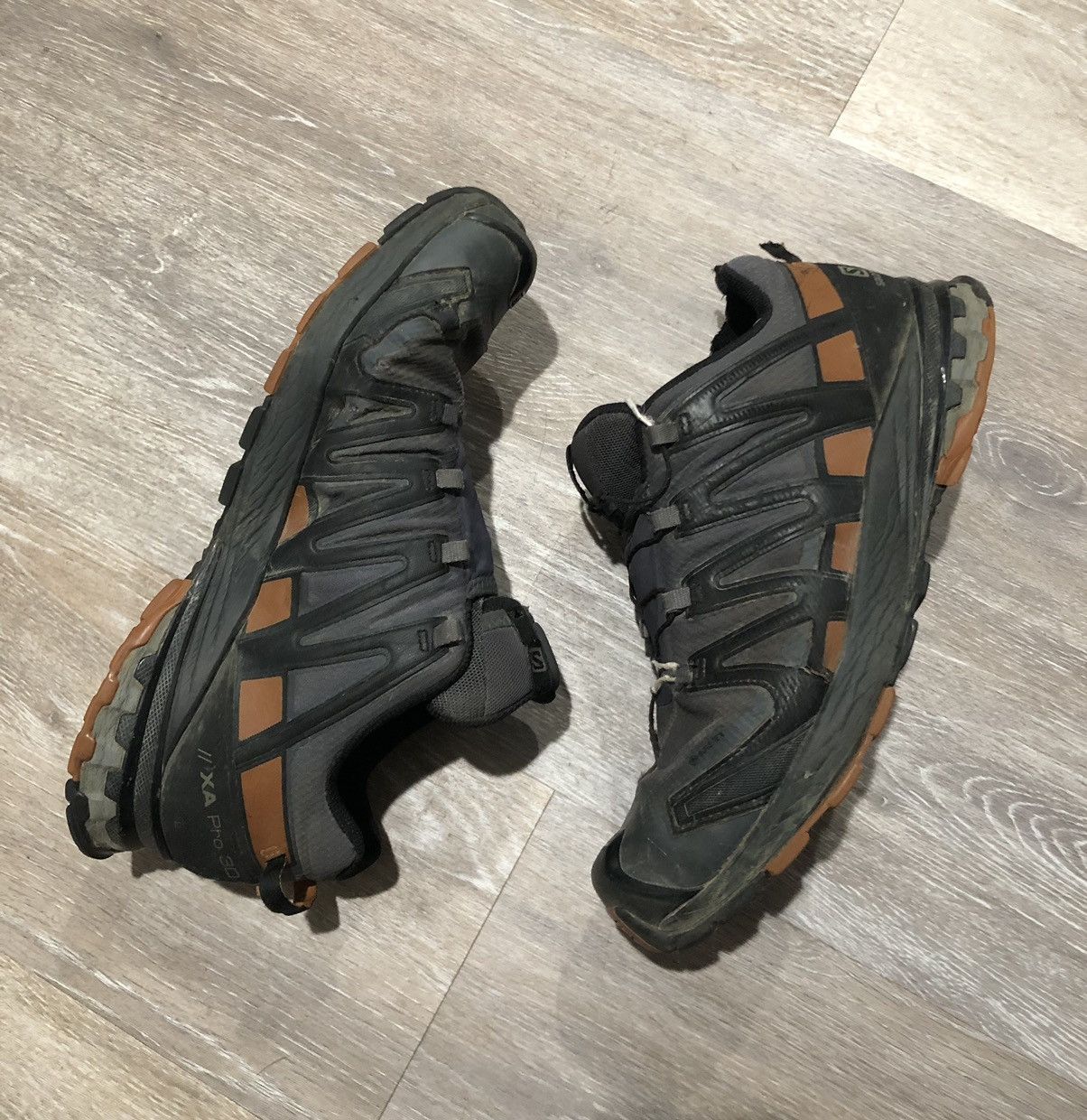 Salomon Salomon XA Pro 3D GTX Trail Running Shoes Ebony Caramel Size US 11 / EU 44 - 1 Thumbnail