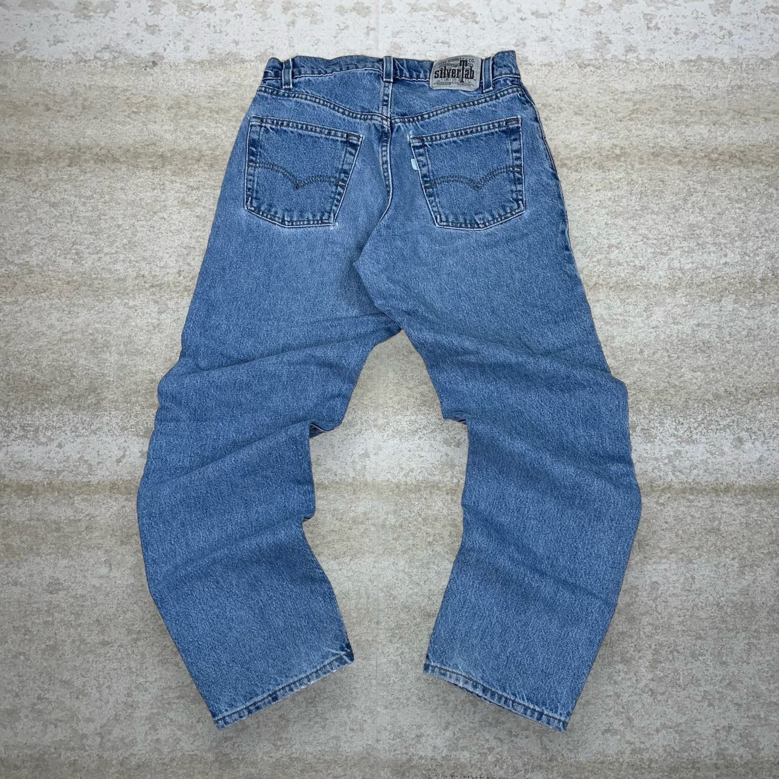 Image of Crazy Vintage 90's Levis Jeans Relaxed Baggy Wide Medium Wash in Blue, Men's (Size 31)