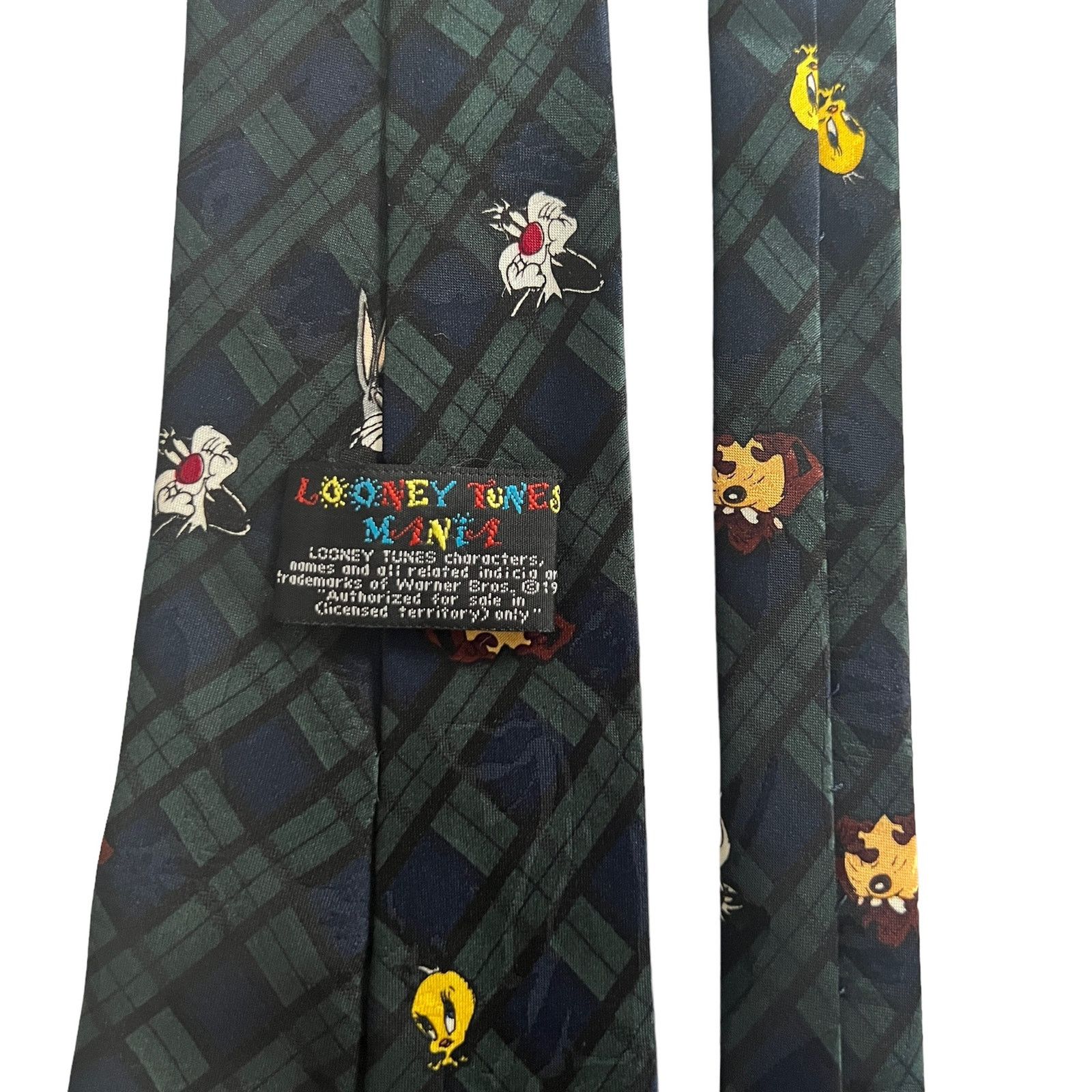 Warner Bros Looney Tunes Tweety Bugs Bunny Daffy Tasmanian Devil Tie Size ONE SIZE - 4 Thumbnail