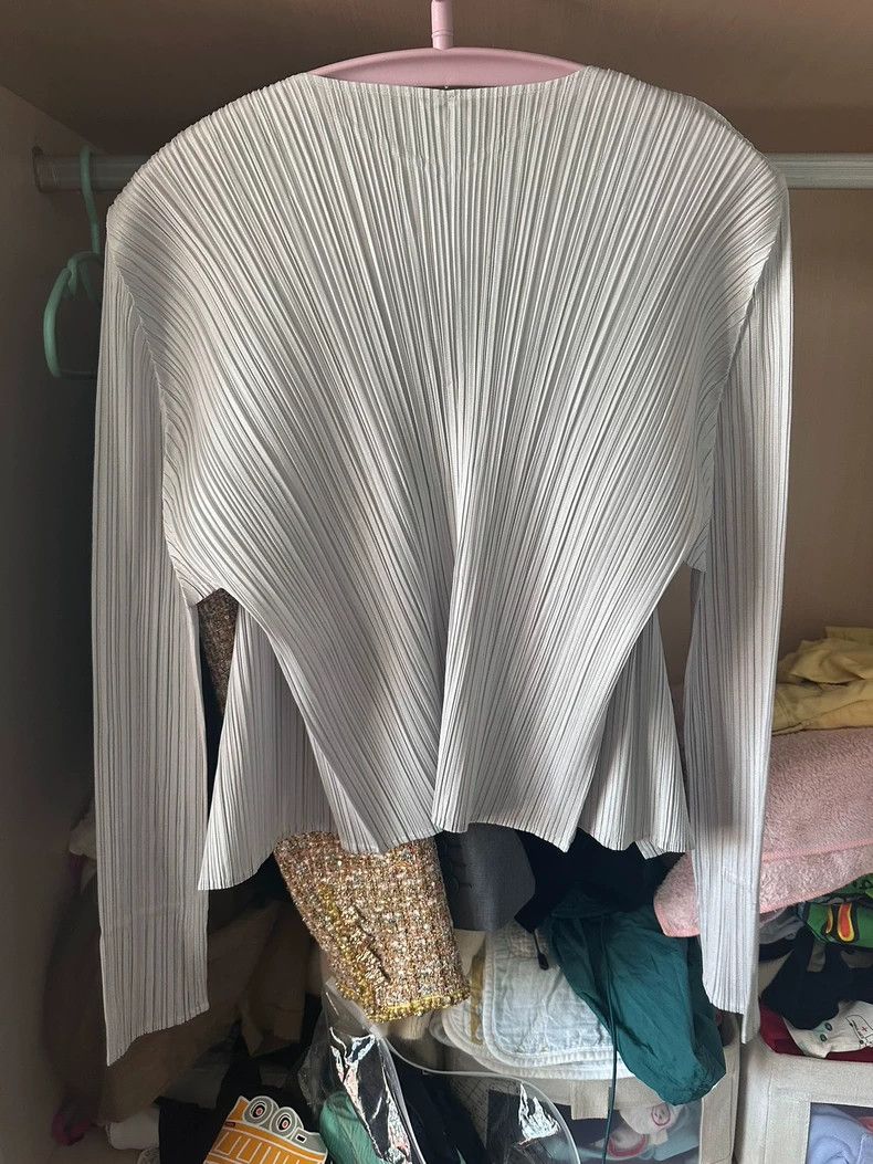 Issey Miyake issey miyake size:5 Light grey cardigan 2506-Nextarrow Size XXS / US 00 / IT 34 - 2 Thumbnail