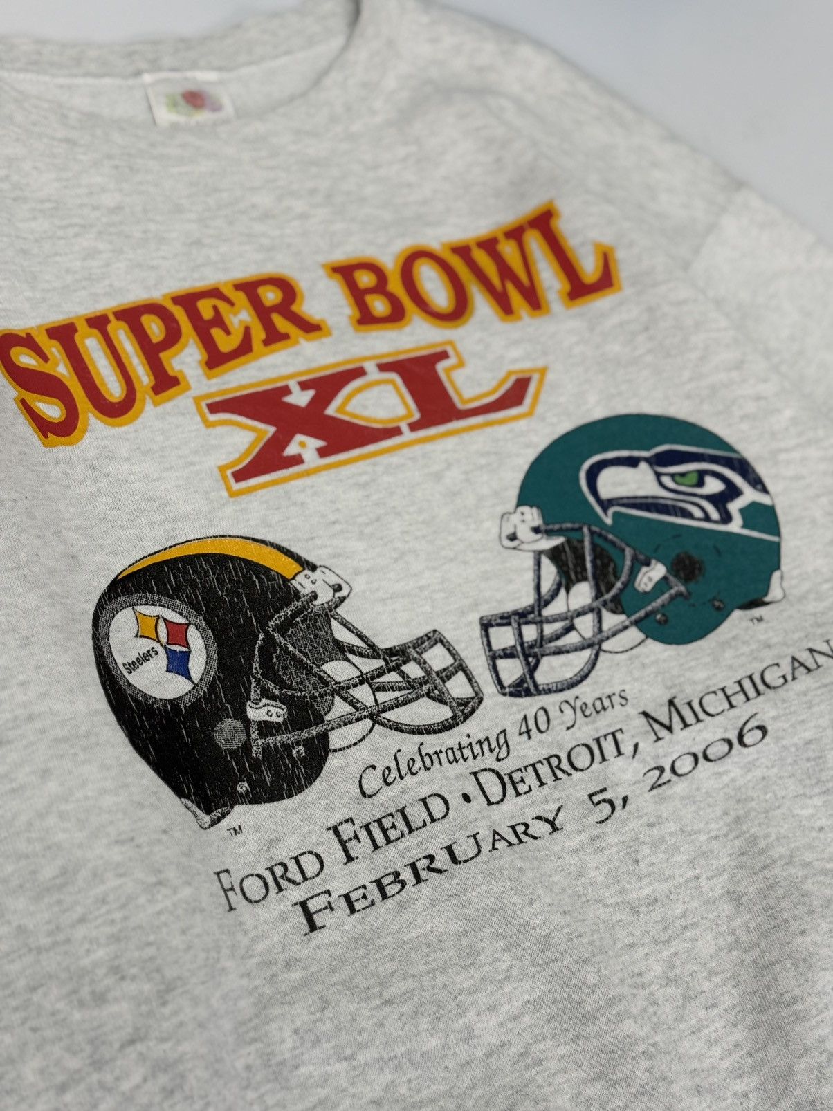 🔥 Y2K Super Bowl XL Steelers Vs Seahawks American Sportwear