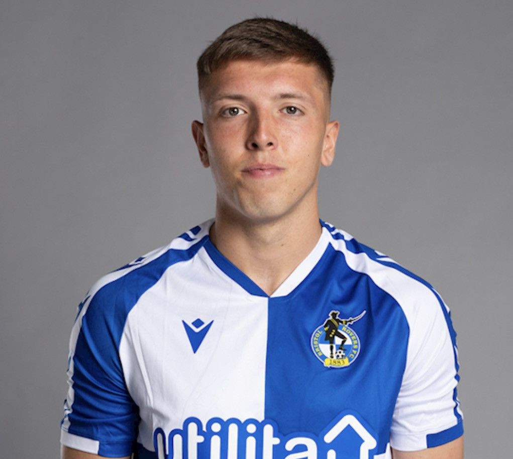 Macron Jamie Egan #26 Bristol Rovers 2022-2023 Home Soccer Jersey Size US L / EU 52-54 / 3 - 3 Thumbnail