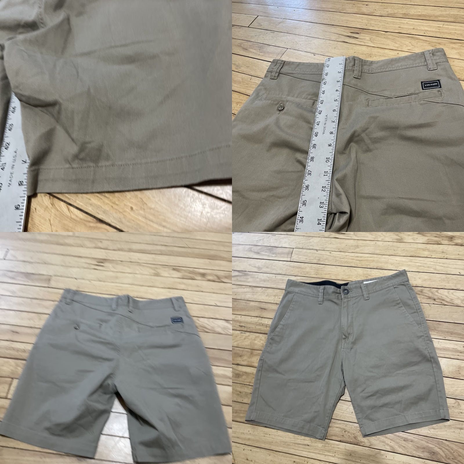 Volcom Volcom Chino Shorts Men 32 Khaki Tan Preppy Beach Logo Twill Flat Front Skater Size US 32 / EU 48 - 9 Thumbnail