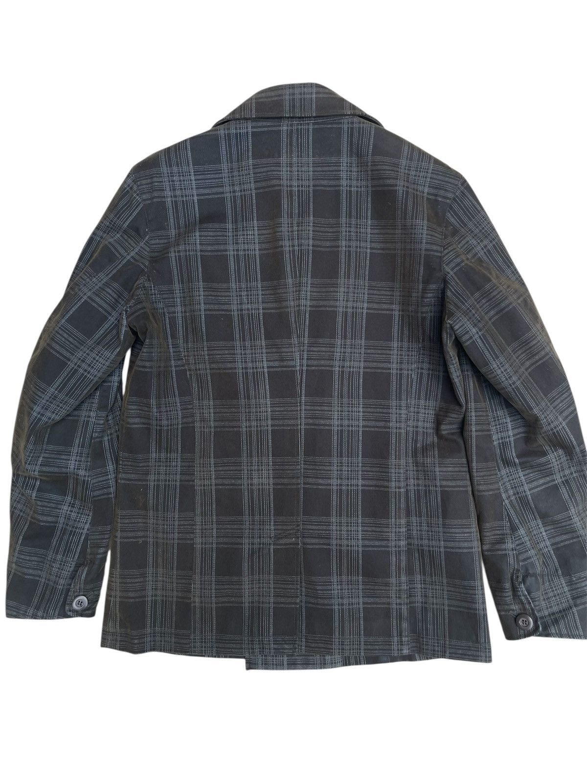 Michel Klein Vintage Michel Klein Homme Plaid Double-Breasted Jacket Size US M / EU 48-50 / 2 - 2 Thumbnail