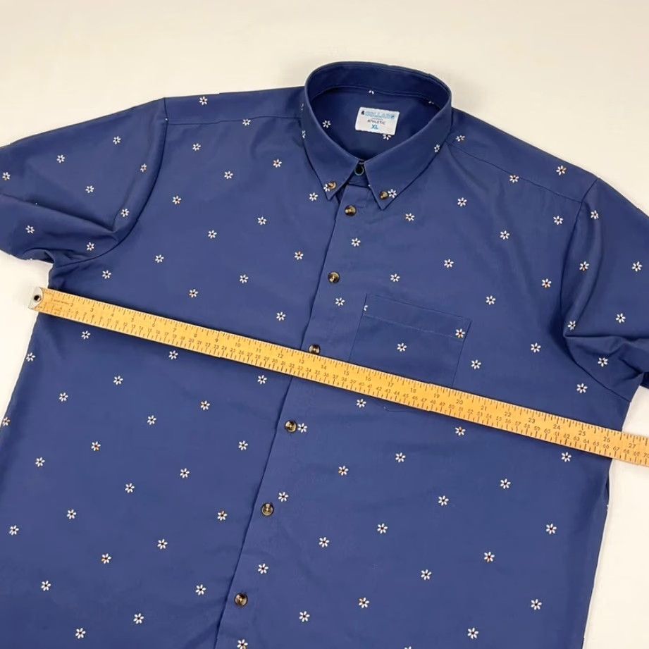 J Brand & And Collar Brand Shirt Mens XL Athletic Performance Dress Button Down Floral Shirt Size 46R - 5 Thumbnail