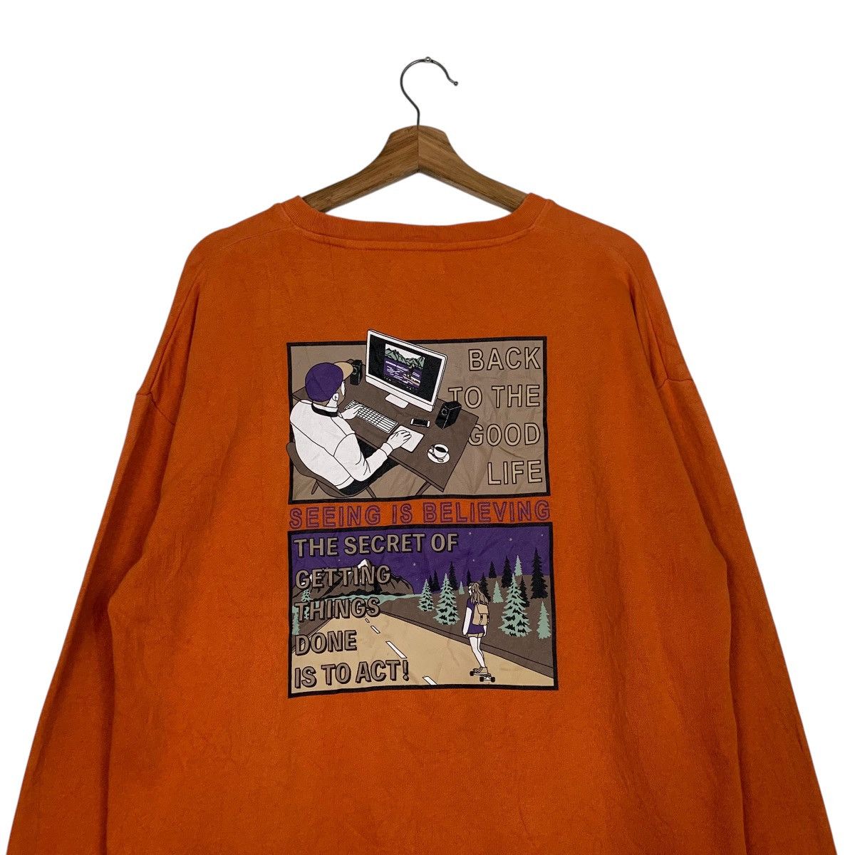 Japanese Brand Seeing Is Beleiving Crewneck Sweatshirt Size US L / EU 52-54 / 3 - 8 Thumbnail