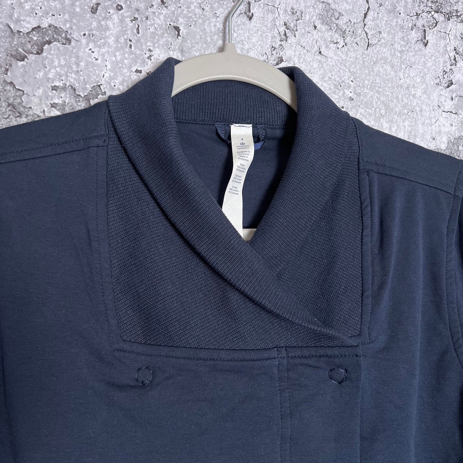 Lululemon Lululemon Belle Wrap Jacket Inkwell Navy French Terry Size 4 Size S / US 4 / IT 40 - 5 Thumbnail