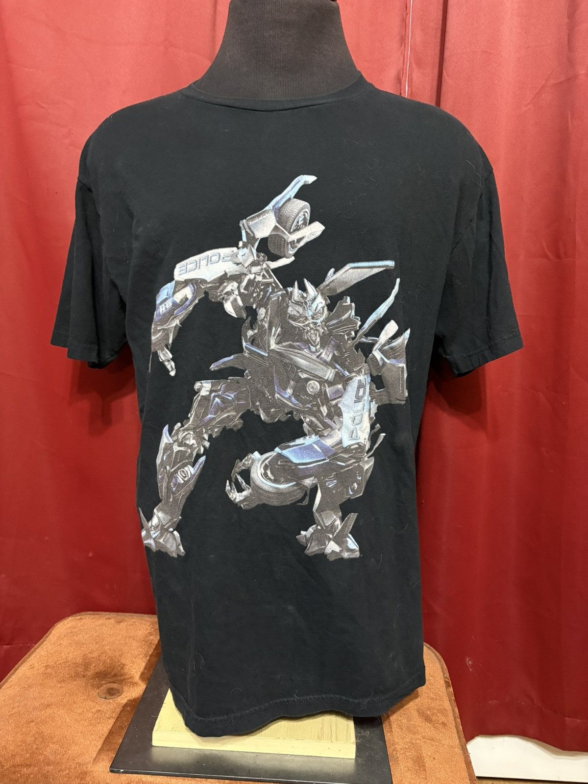 Vintage Transformer Tshirt Movie Tee Barricade Police Car