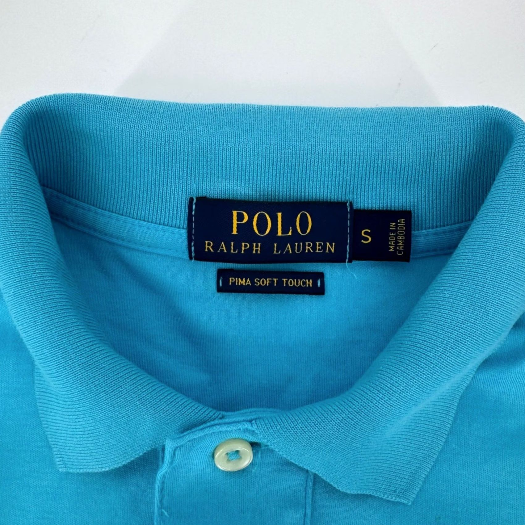 Polo Ralph Lauren Polo Ralph Lauren Polo Shirt Mens Small Blue Pima Soft Touch Classic Fit Short Sleeve Size US S / EU 44-46 / 1 - 5 Thumbnail